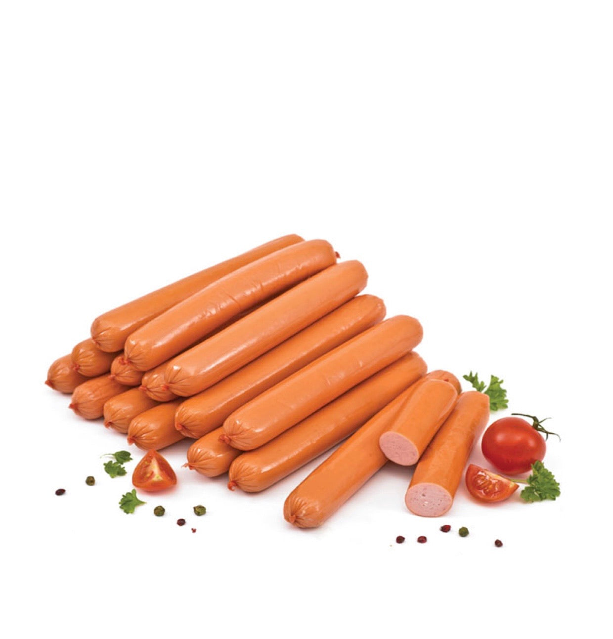Cooked Frankfurters, Hotdogs, Sausage