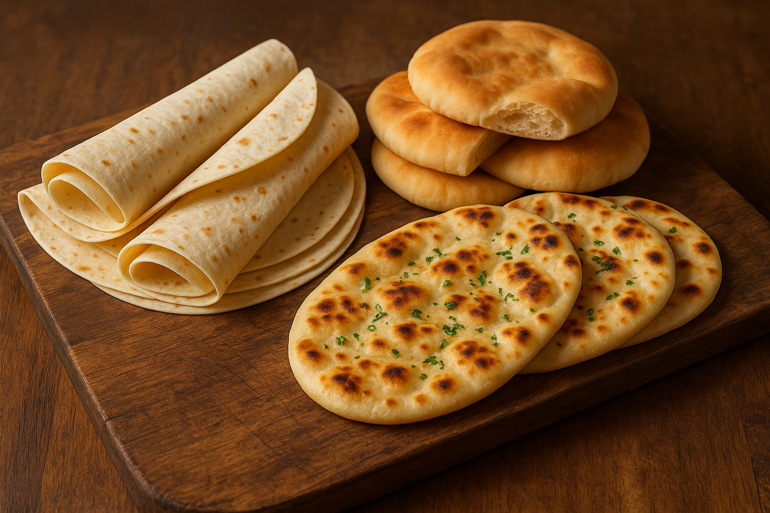 Wraps, Pittas, Naan