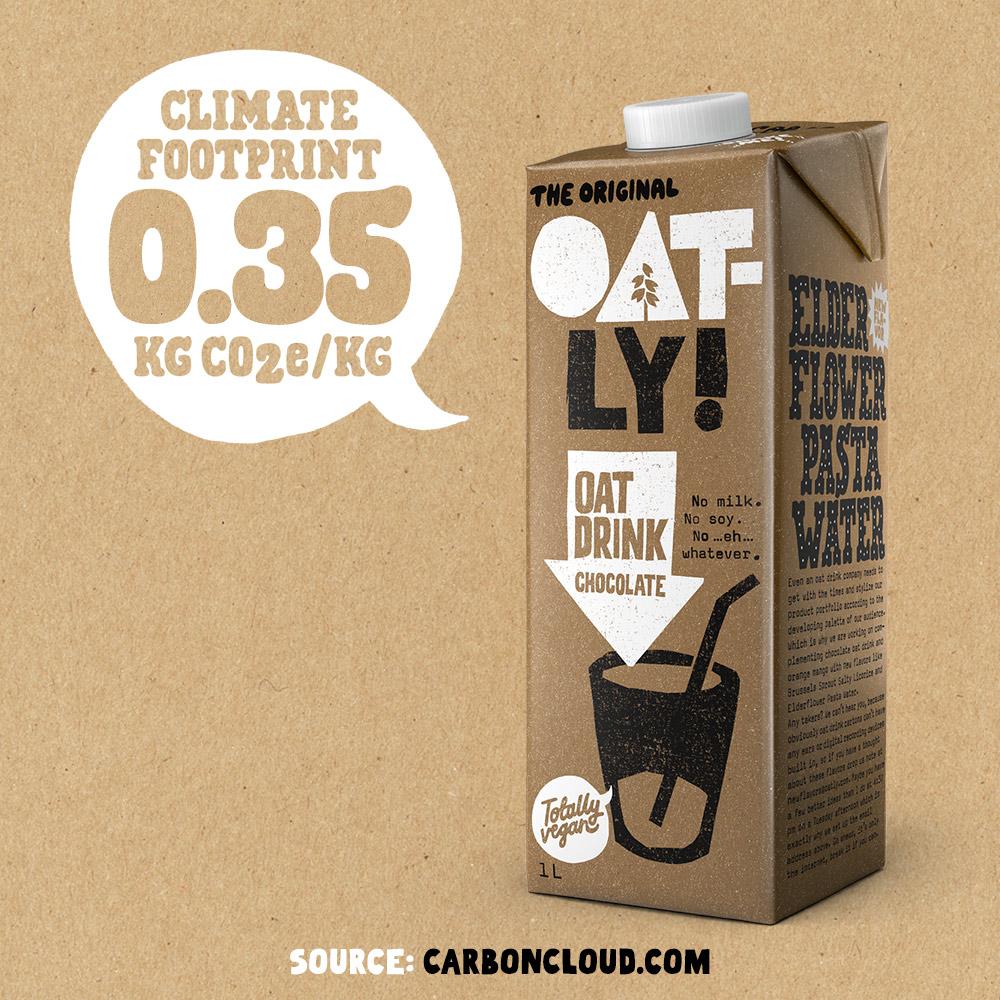 Oatly Oat Drink Chocolate Long Life 1 Litre