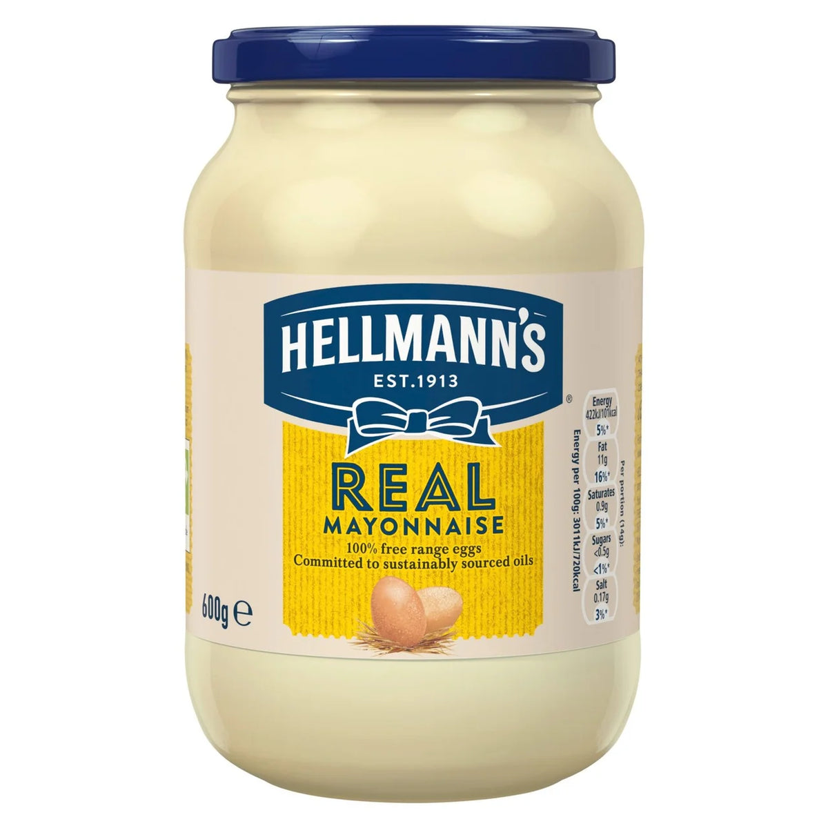 Hellmann's Real Mayonnaise Jar 600g