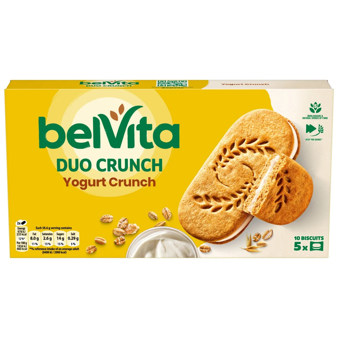 Belvita Duo Crunch Yogurt Cereal Snack Bars Multipack x5