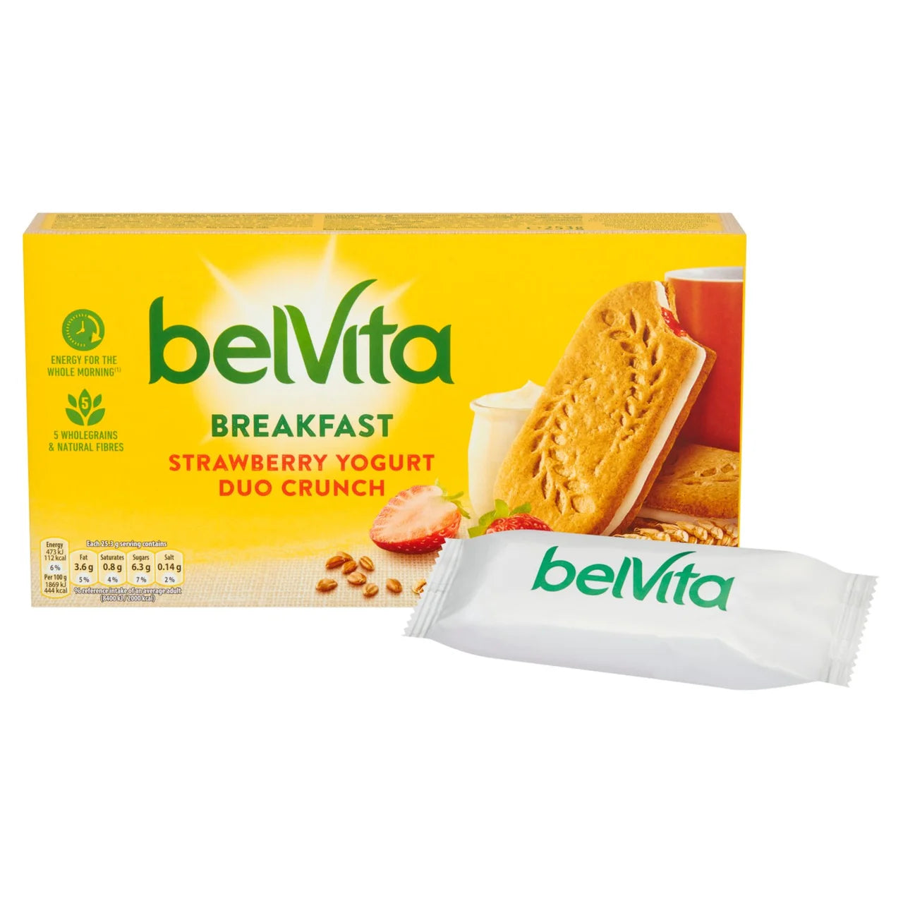 Belvita Duo Crunch Strawberry & Yogurt Cereal Snack Bars Multipack x5