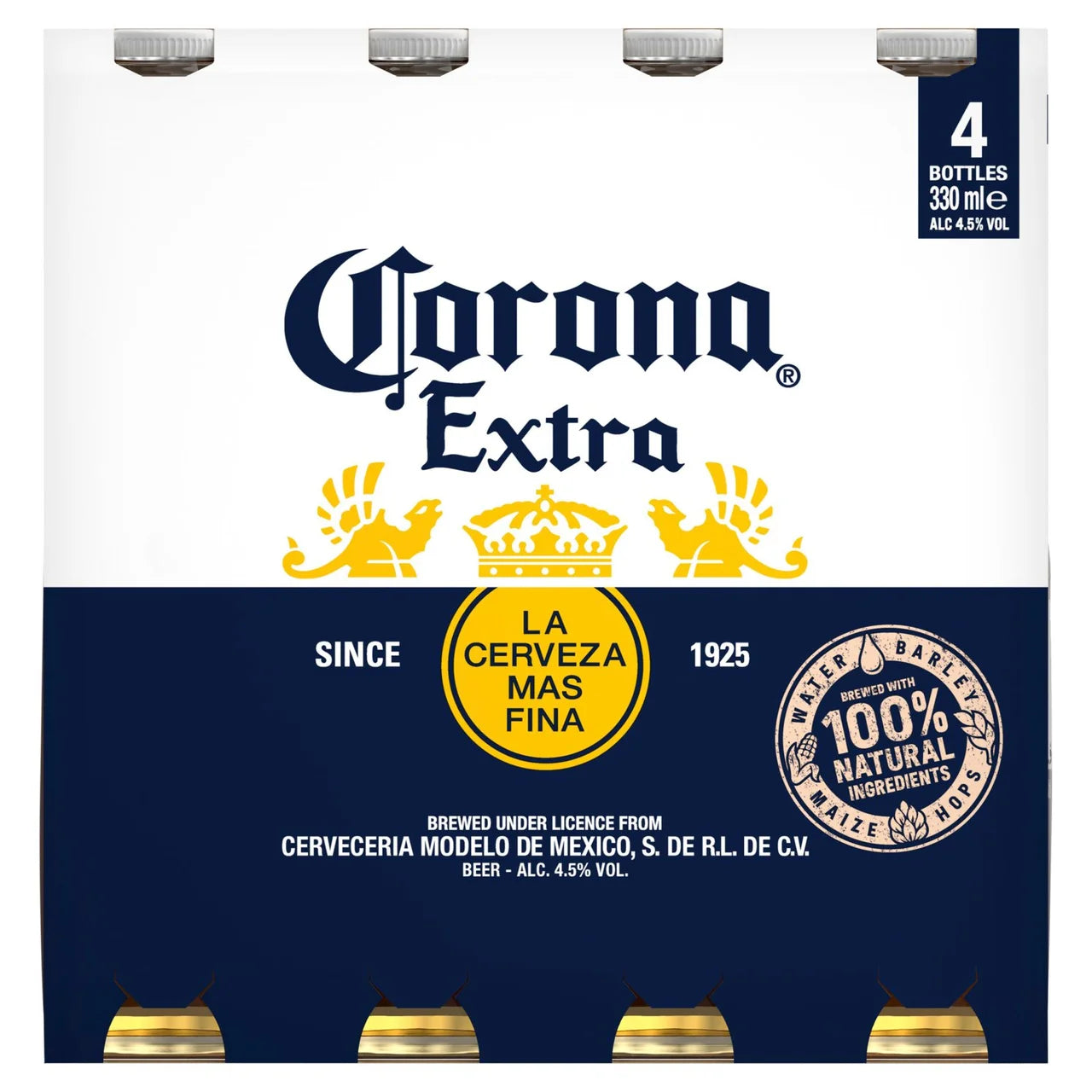 Corona Extra Premium Lager Beer bottles 4x330ml
