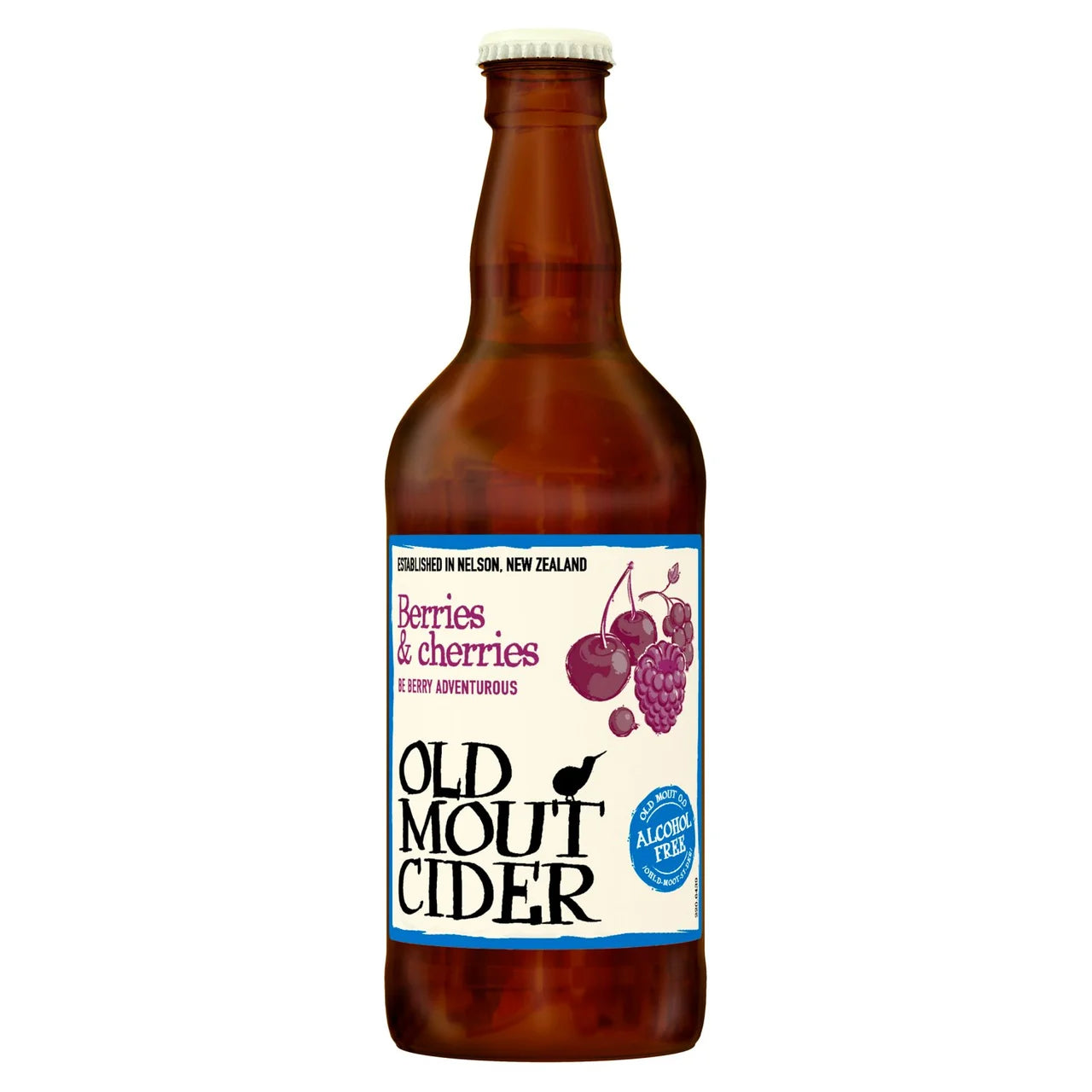 Old Mout Cider Alcohol Free Berries & Cherries Bottle 500ml