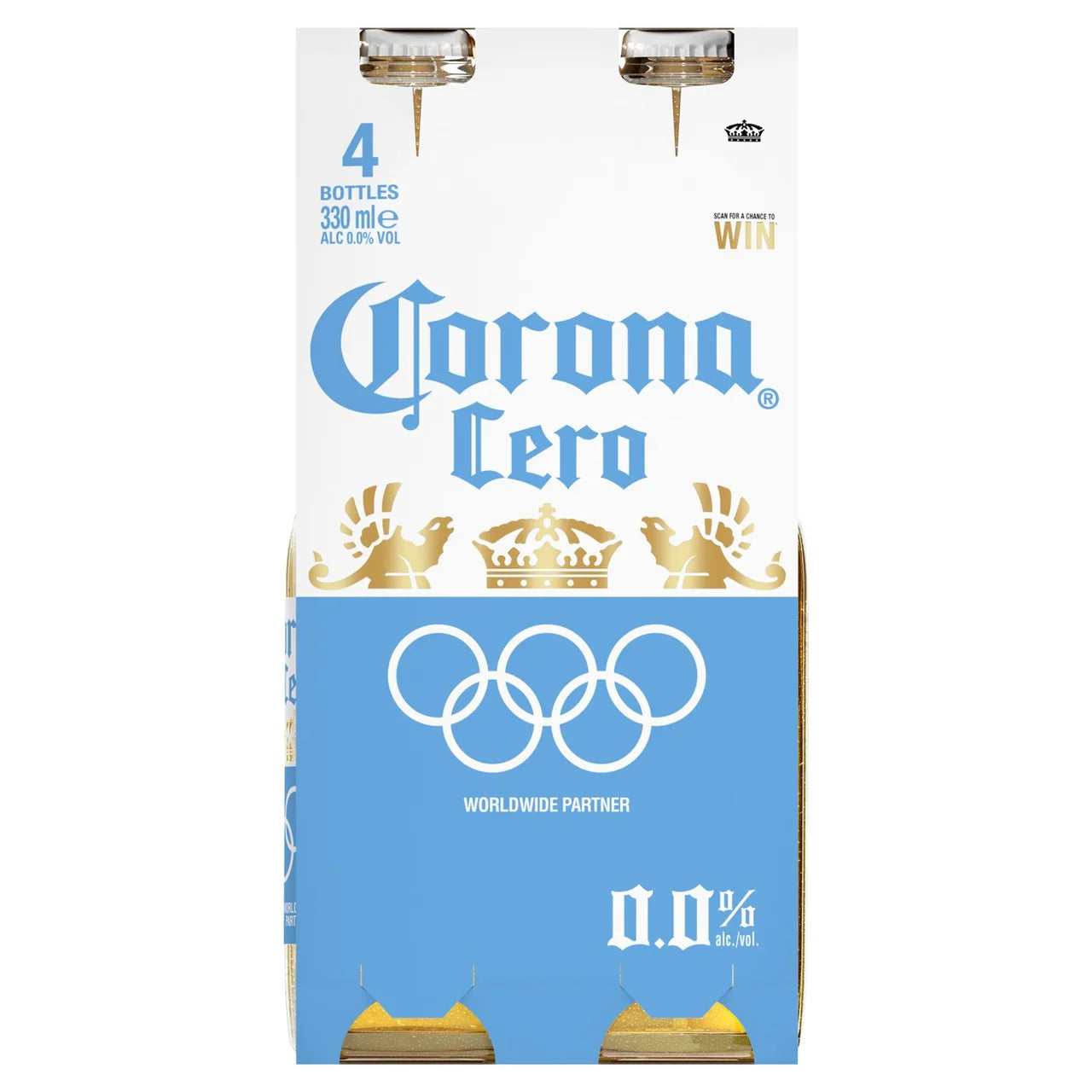 Corona Cero Alcohol Free Premium Lager Beer Bottles 4x330ml