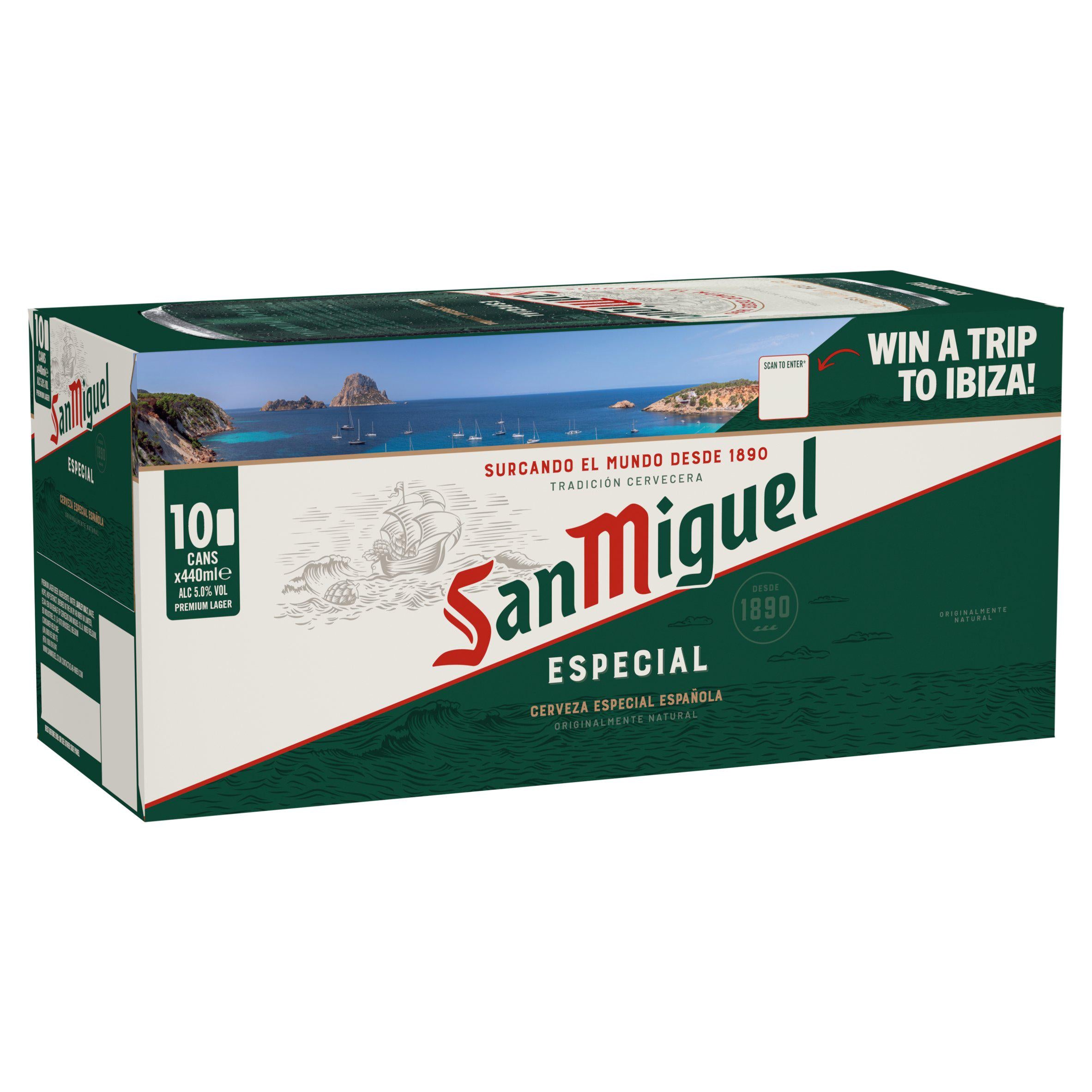 San Miguel Premium Lager Beer Cans 10x440ml