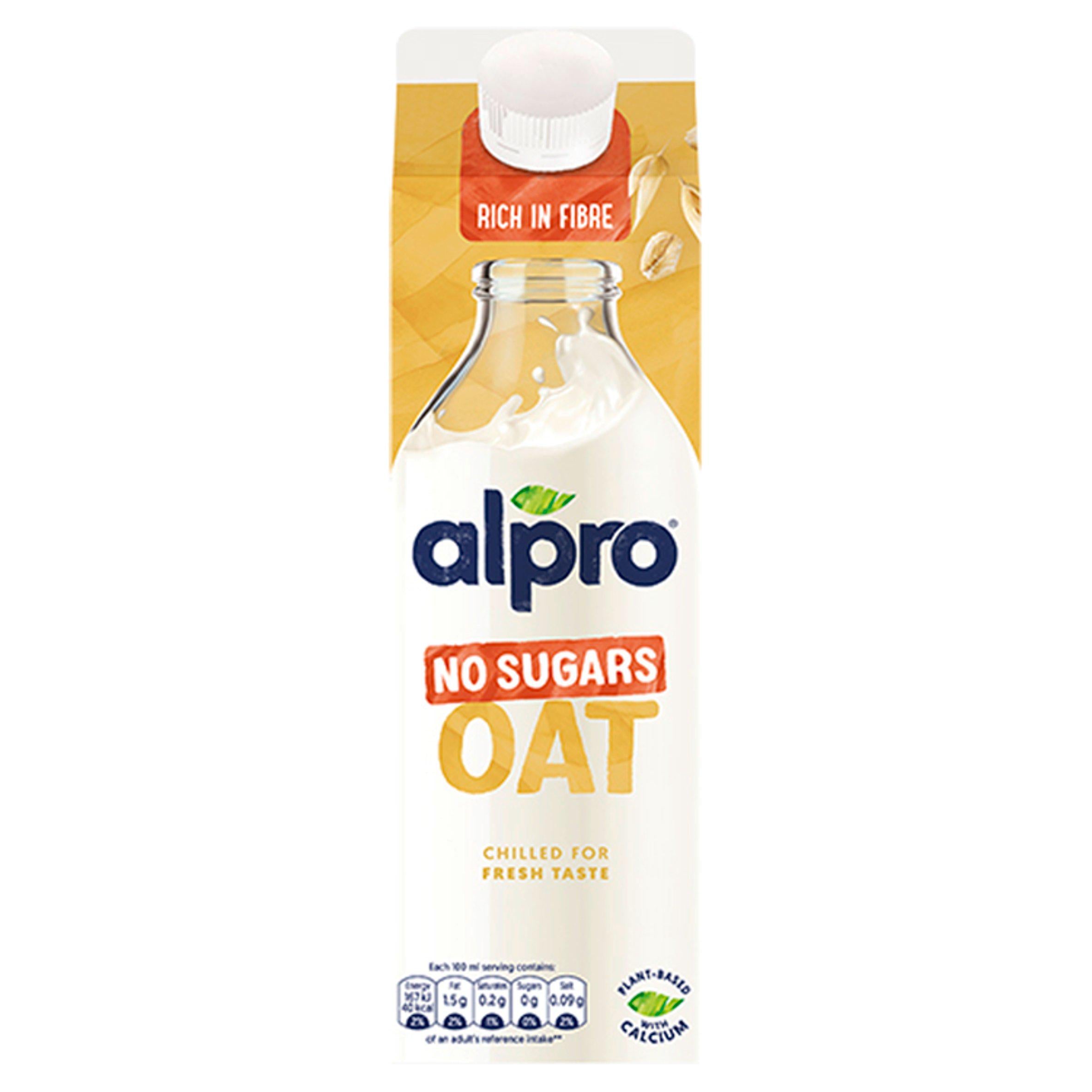 Alpro Oat Milk No Sugars Chilled Dairy Alternative 1 Litre