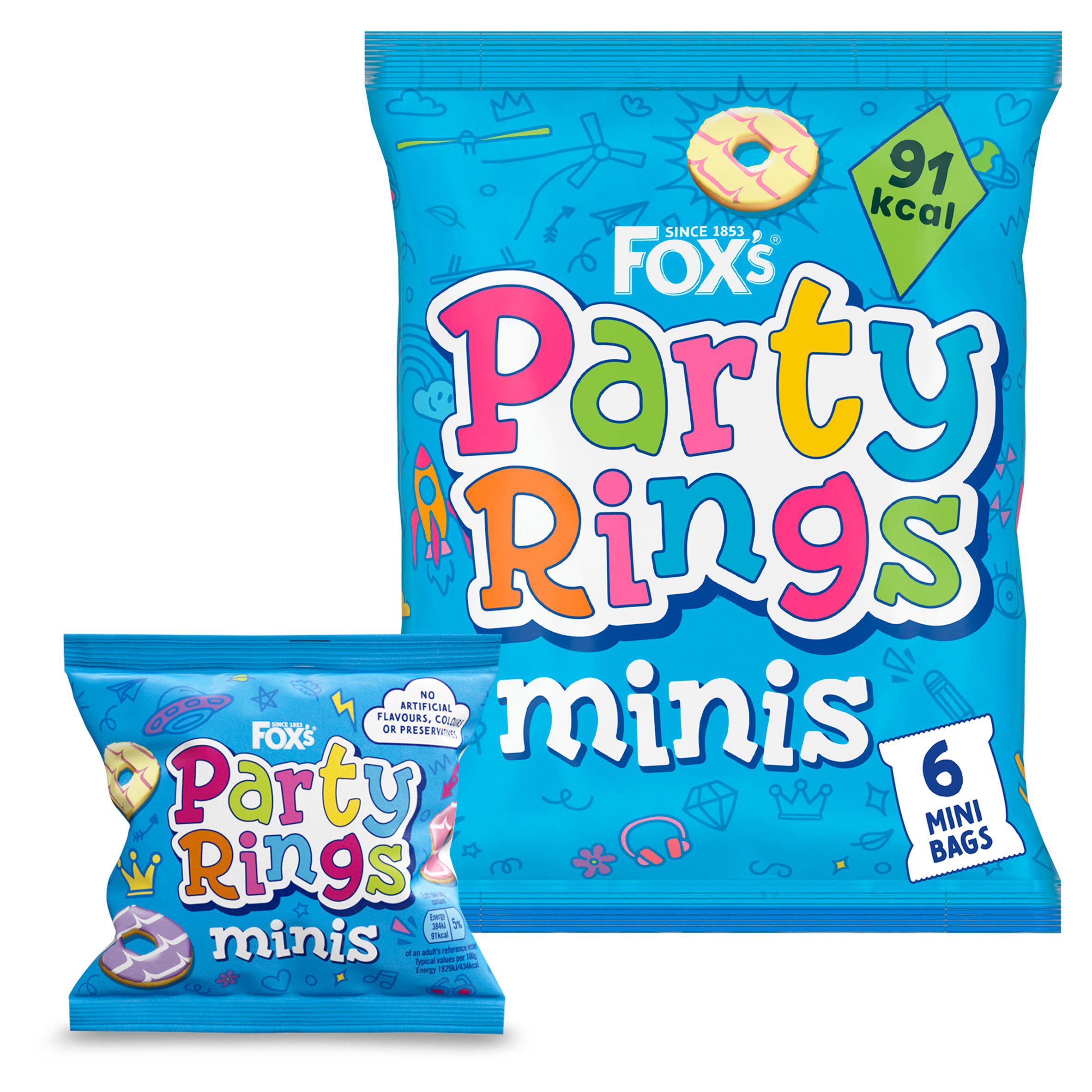 Fox's Biscuits Party Rings Minis Multipack 6 x 20g