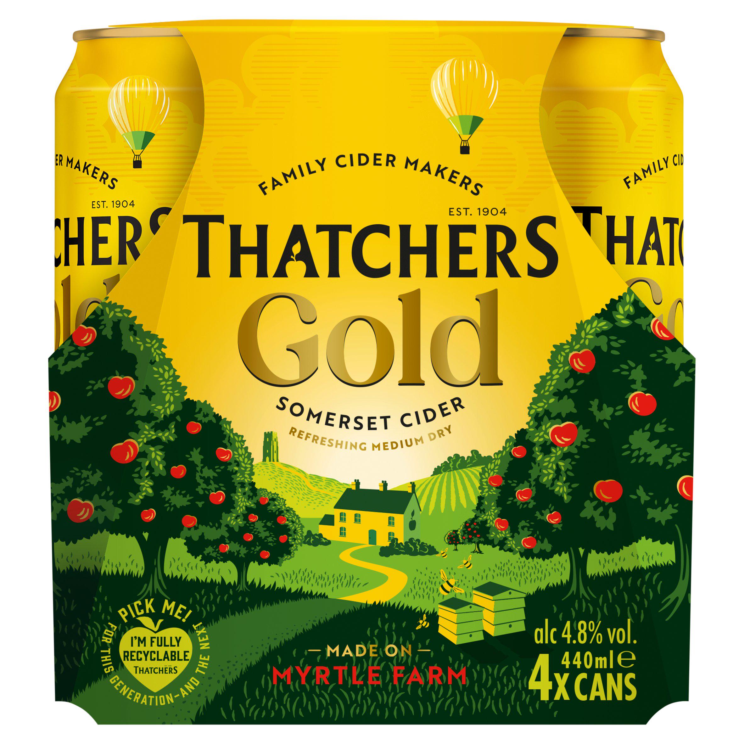 Thatchers Gold Cider 4 x 440ml