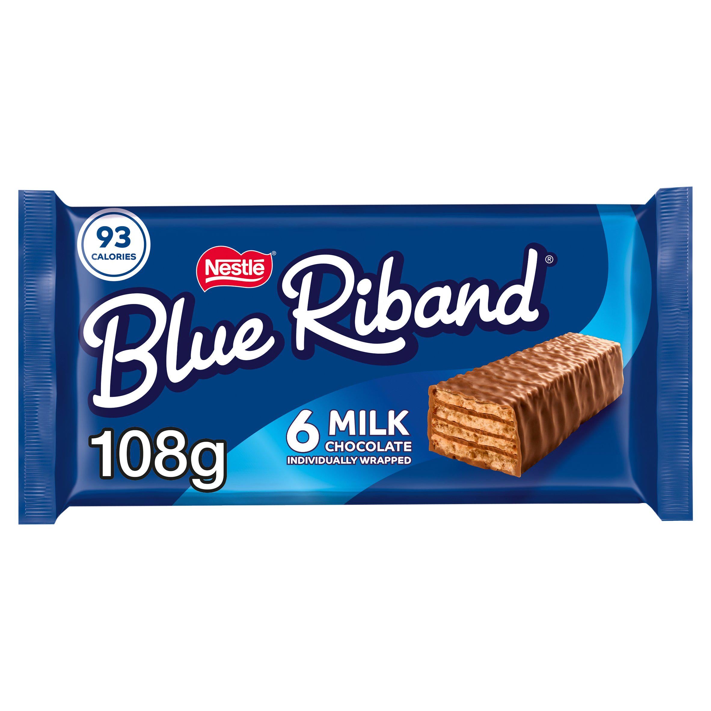 Blue Riband Original Milk Chocolate Wafer Biscuit Bar Multipack 6x18g