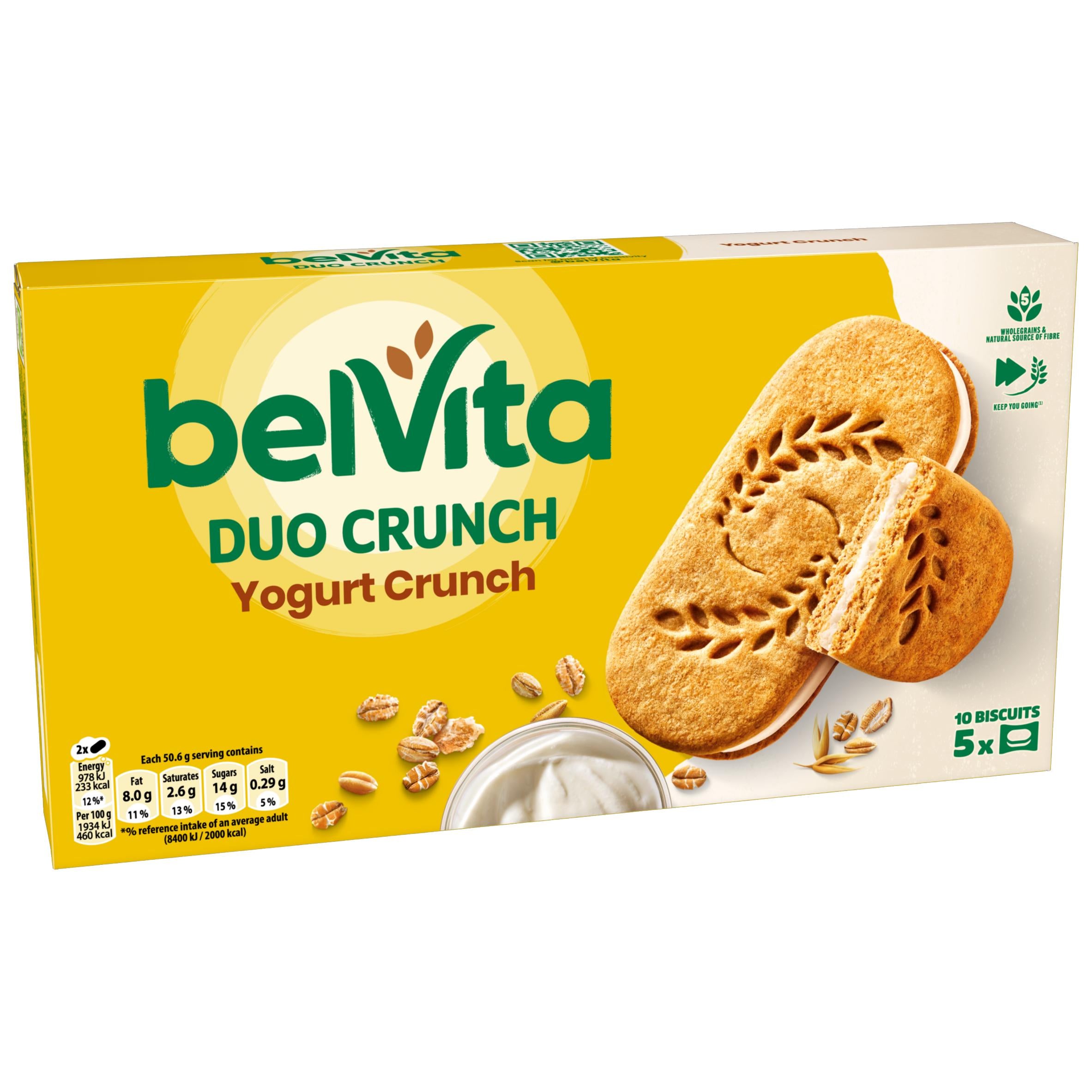 Belvita Duo Crunch Yogurt Cereal Snack Bars Multipack x5