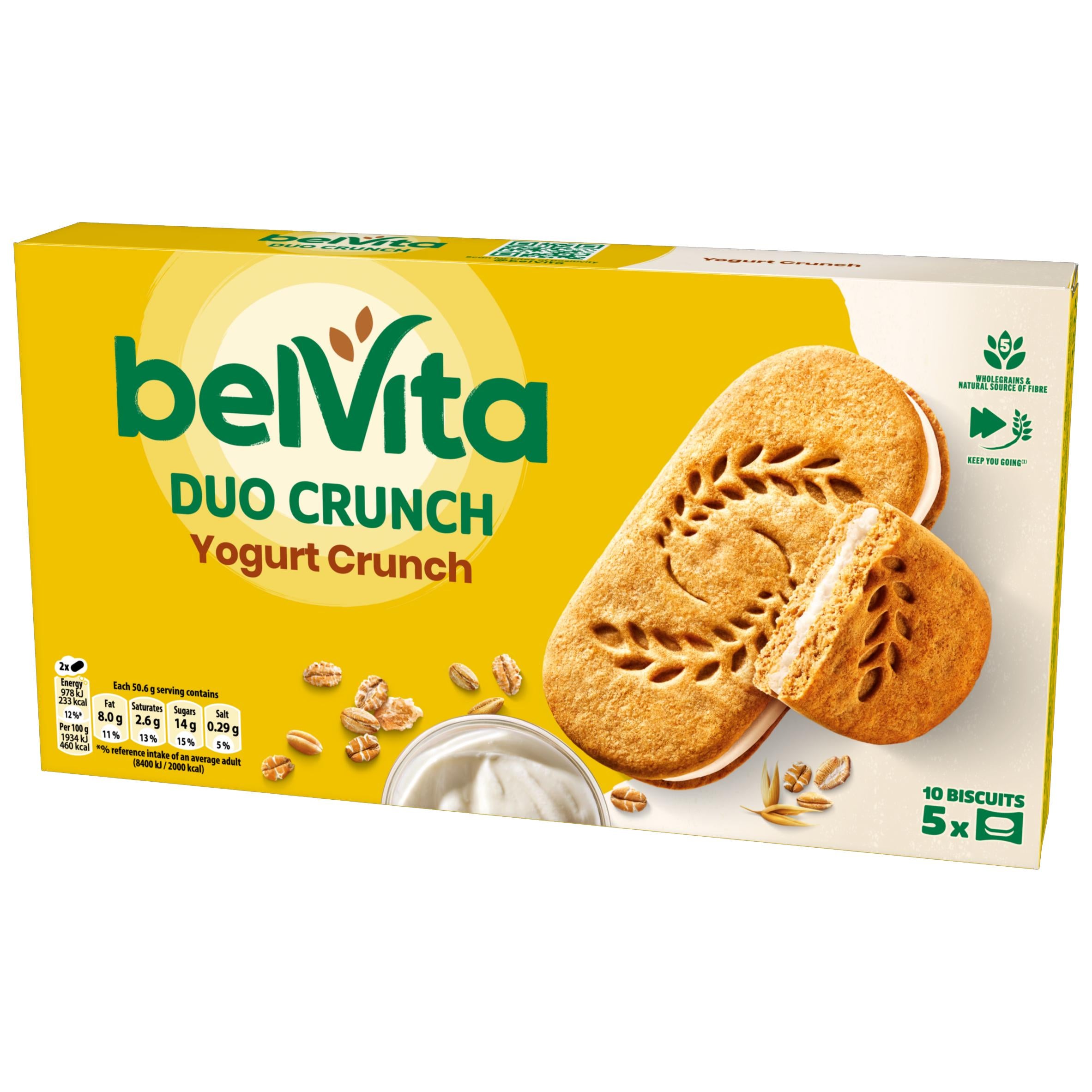 Belvita Duo Crunch Yogurt Cereal Snack Bars Multipack x5