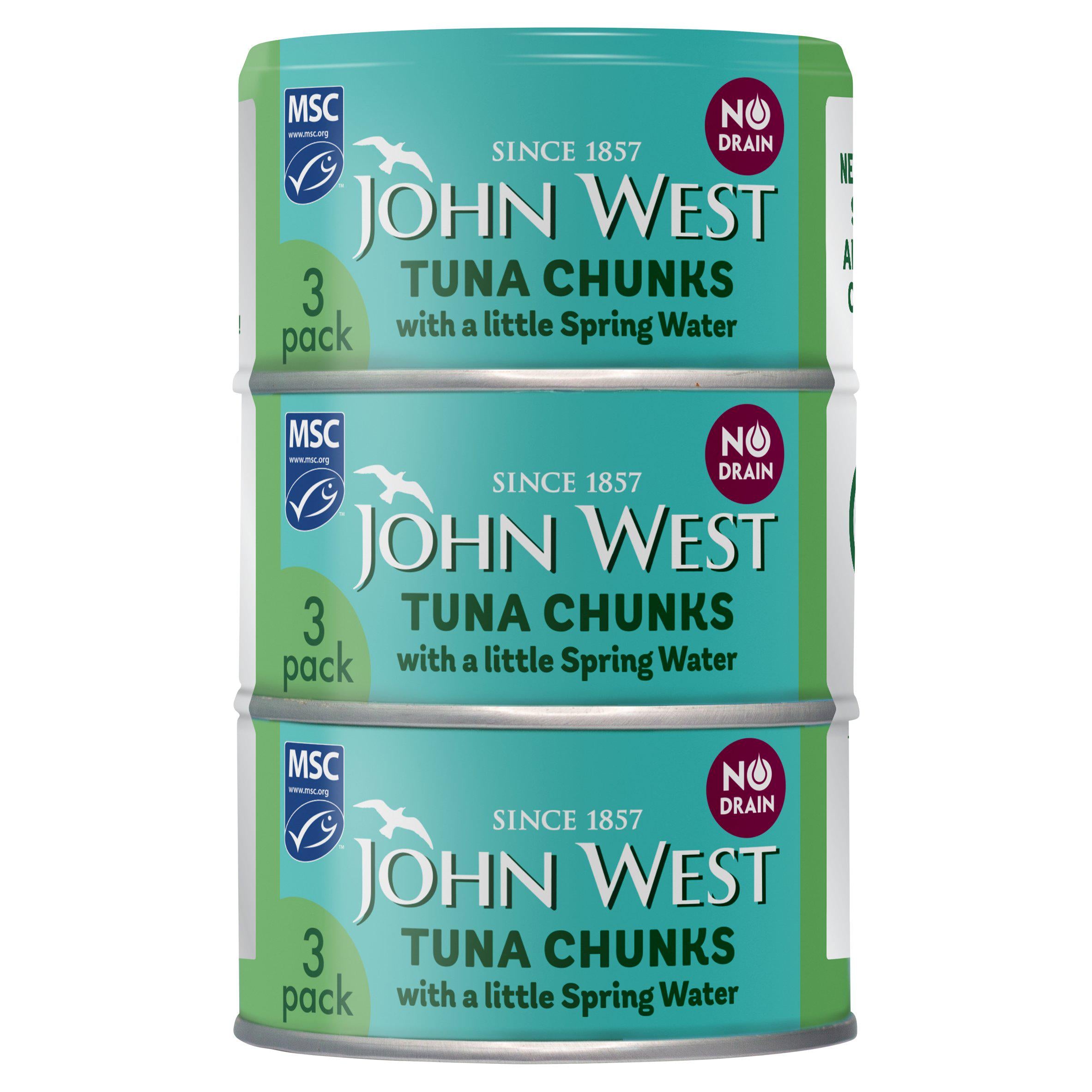 John West Tuna Chunks with a Little Spring Water 3x100g