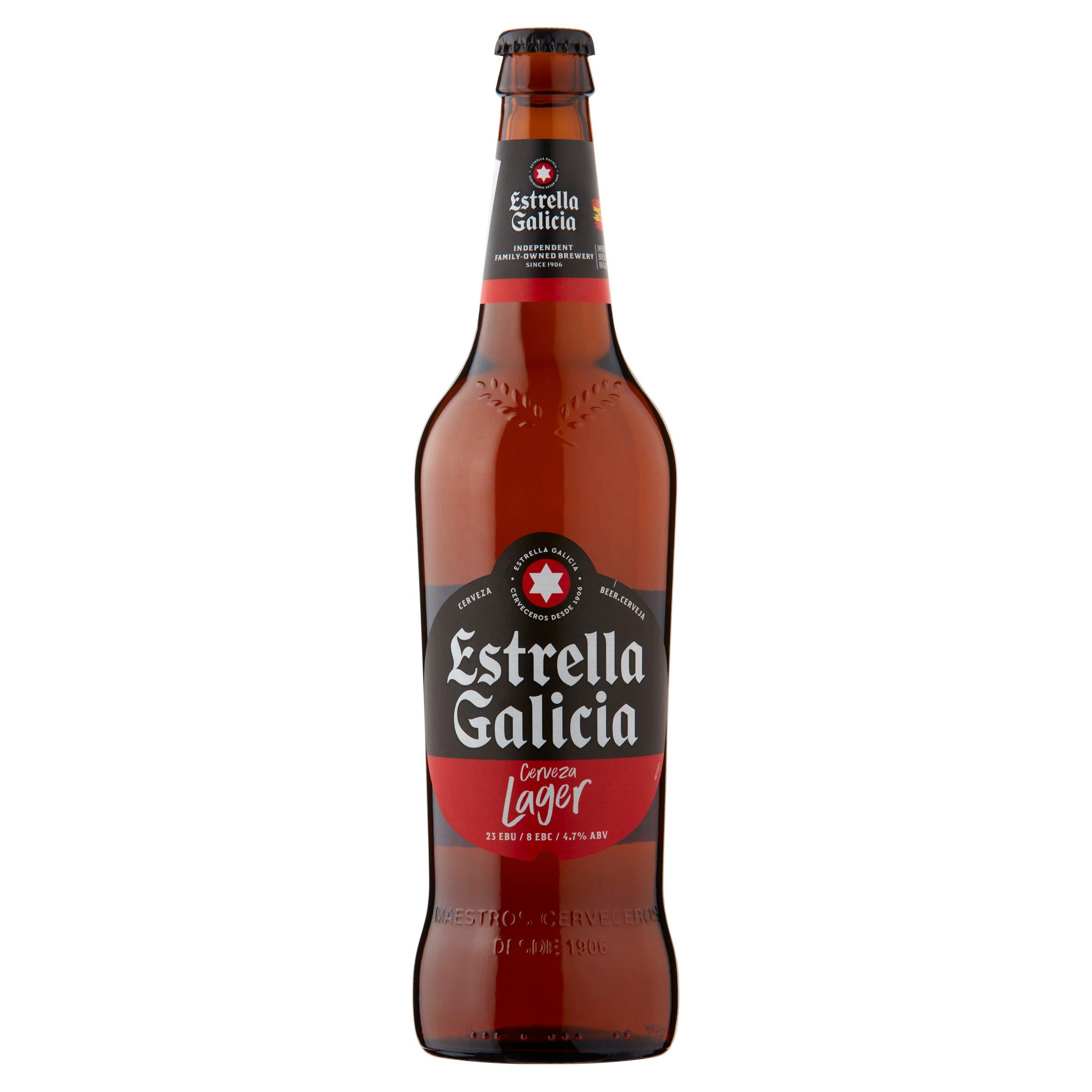 Estrella Galicia Spanish World Lager Beer Bottle 660ml