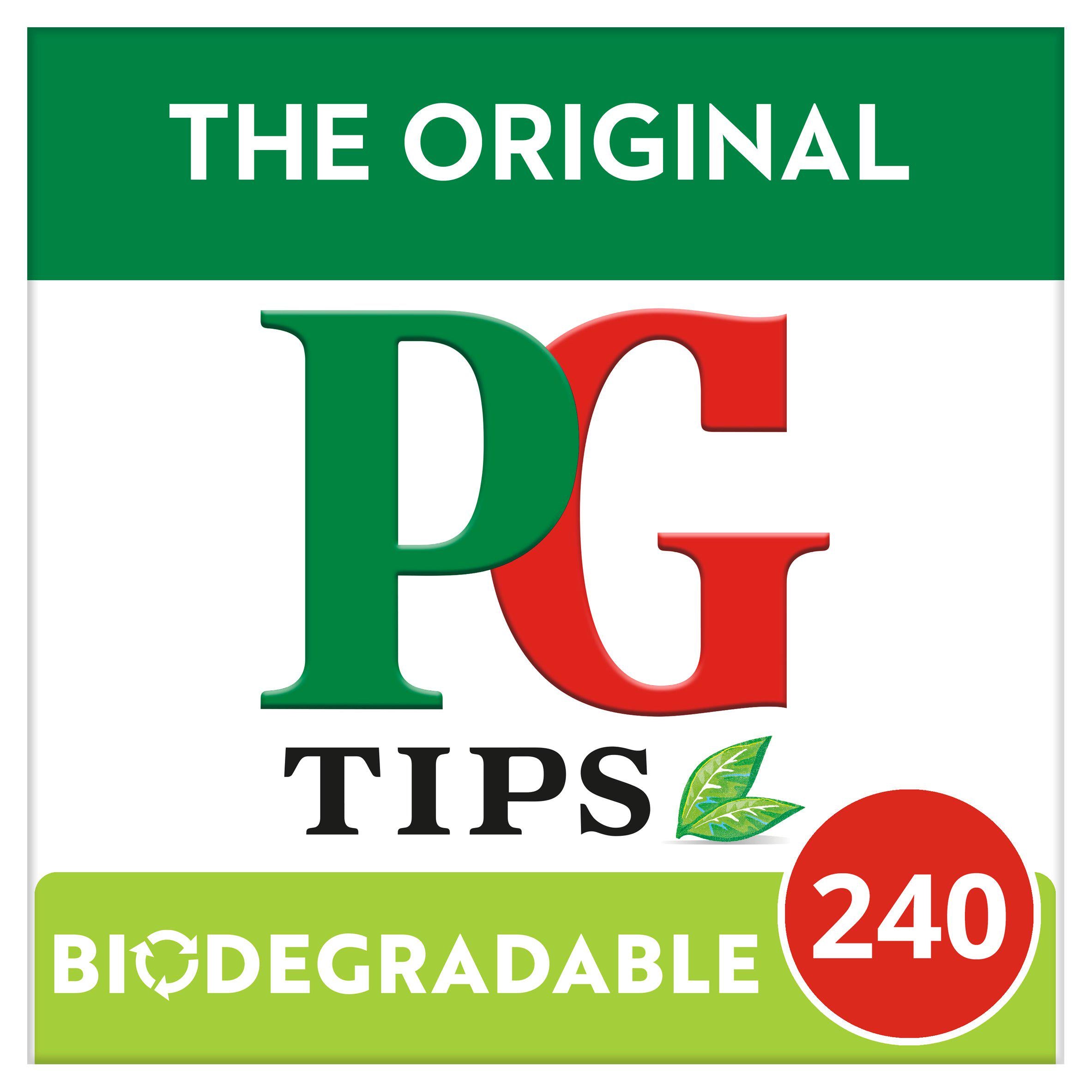 PG tips Original Biodegradable Black 240 Teabags - Moo Local