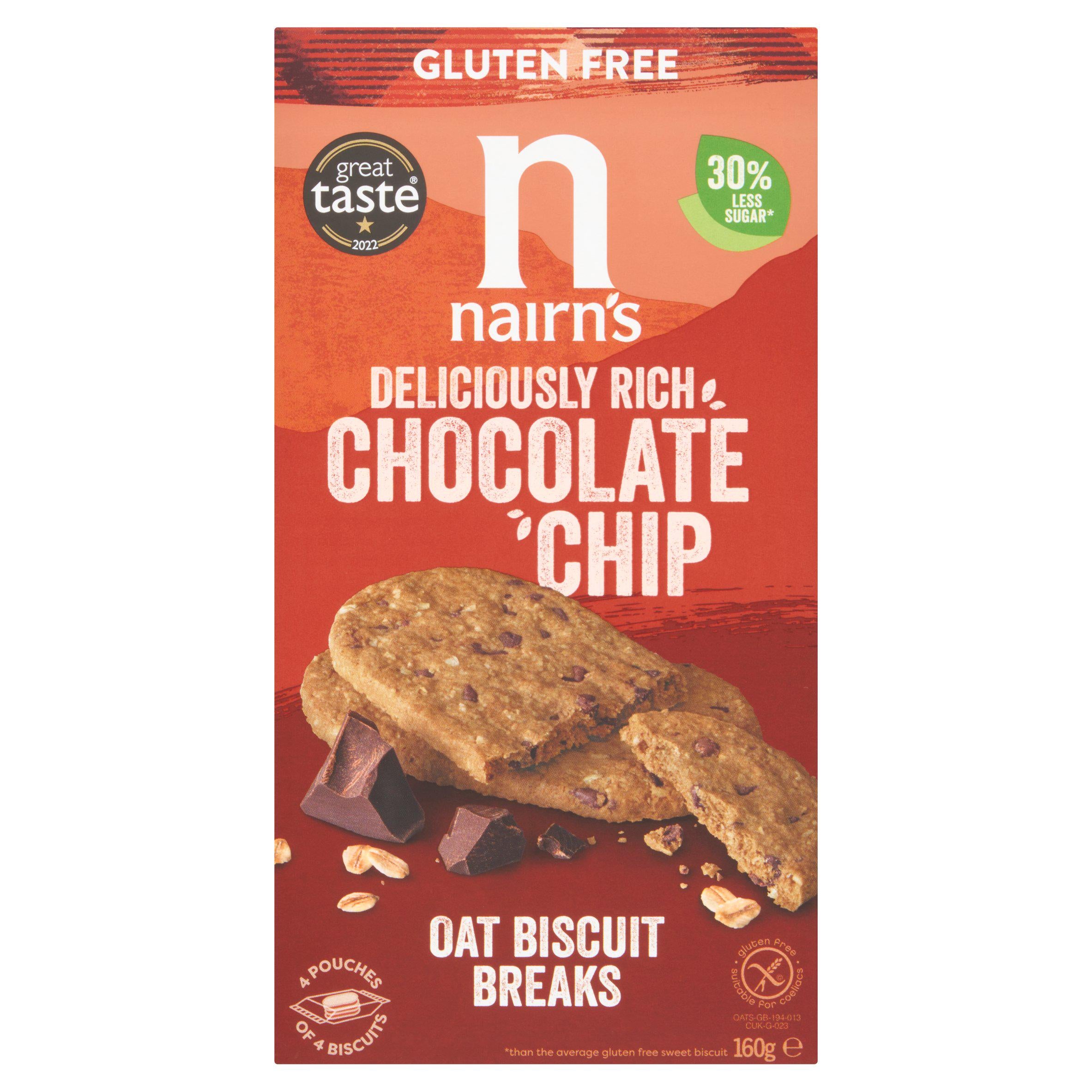 Nairns Gluten Free Chocolate Biscuit Break 160g