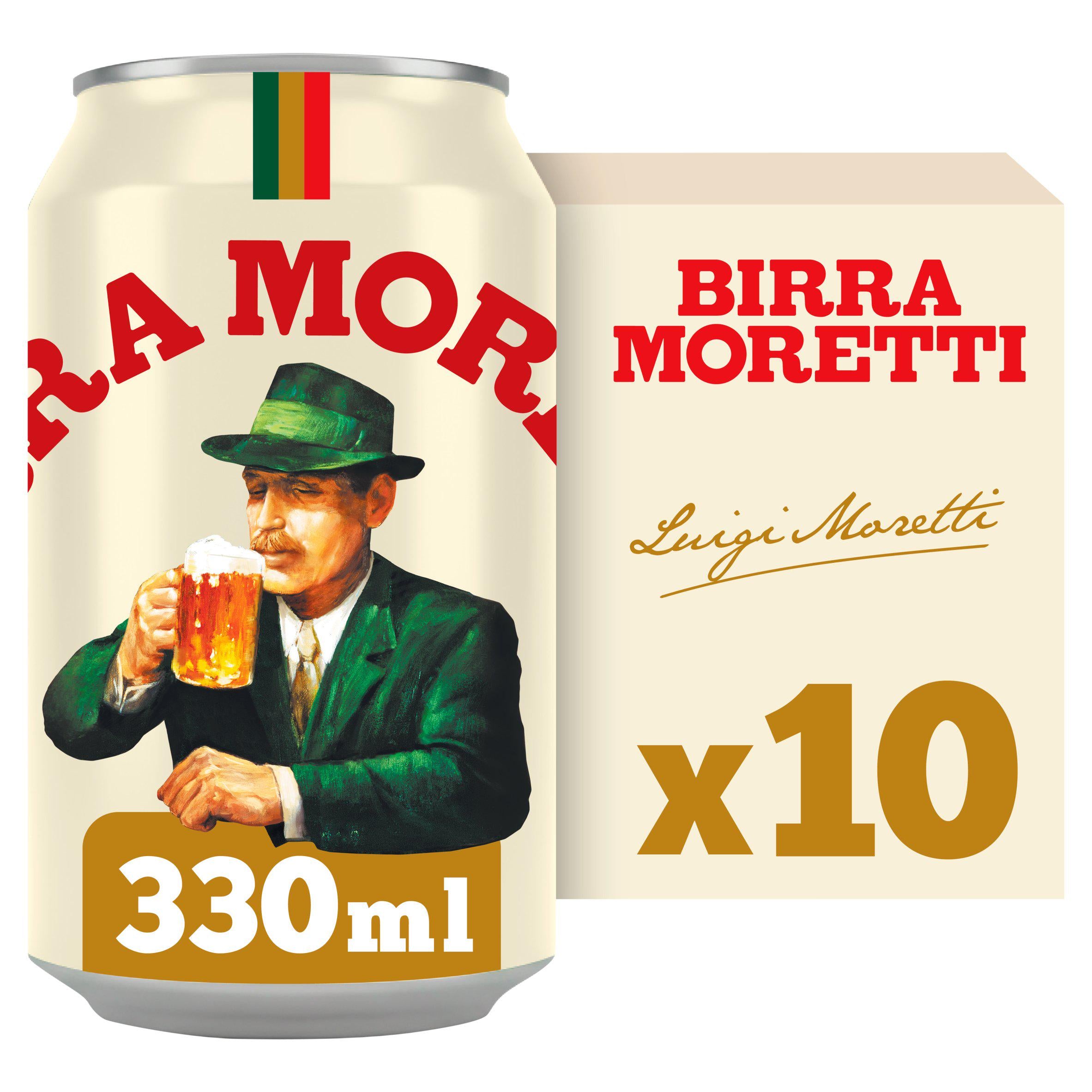 Birra Moretti Premium Lager Cans 10x330ml