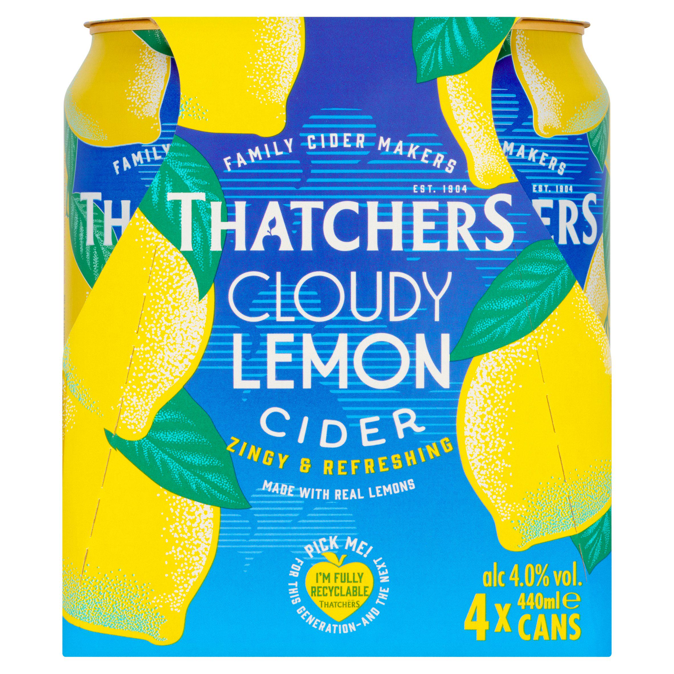 Thatchers Cloudy Lemon Cider 4x440ml