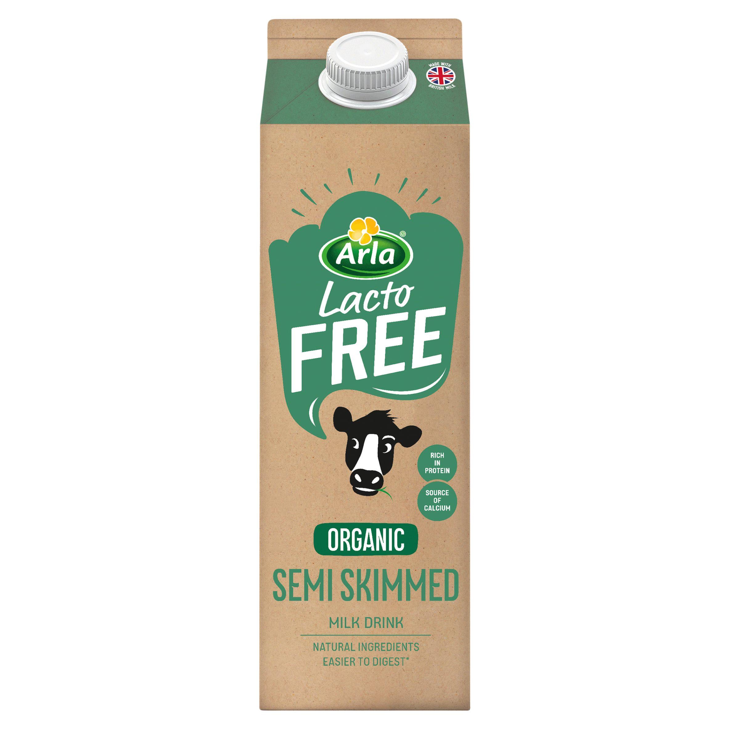 Arla Lactofree Organic Semi Skimmed Milk Drink 1 Litre