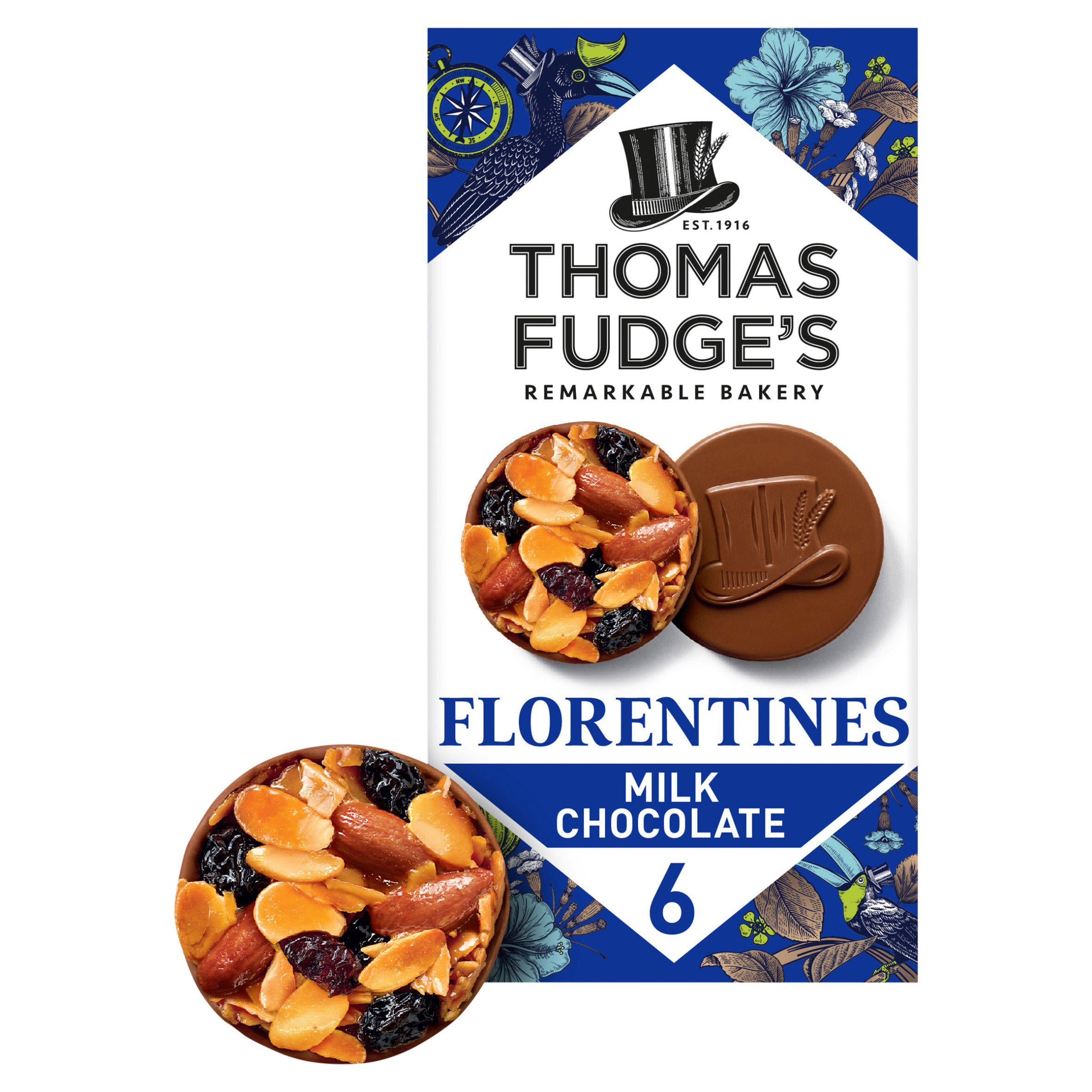 Thomas Fudge's 6 Milk Chocolate Florentines 114g