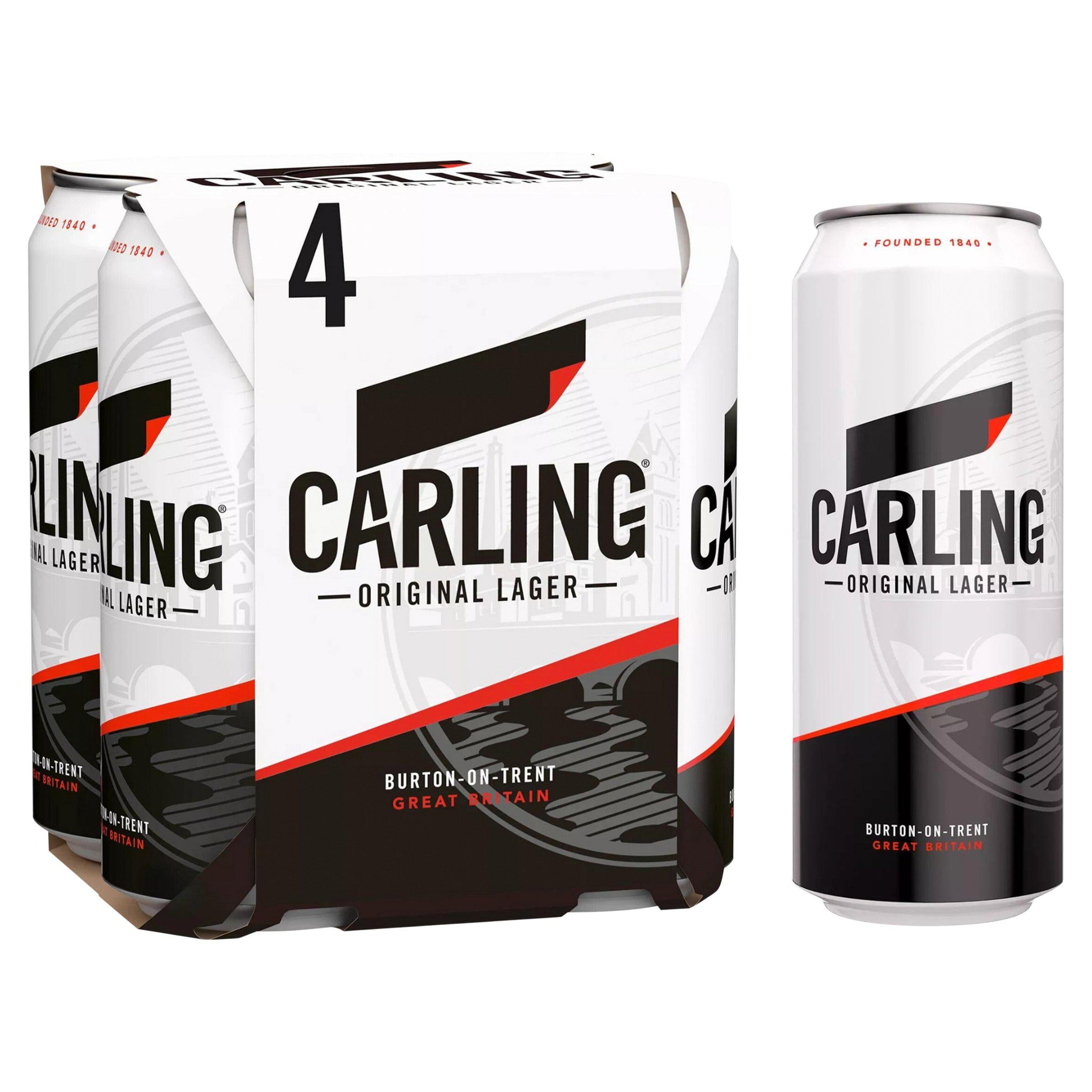 Carling Original Lager Beer Cans 4 x 440ml