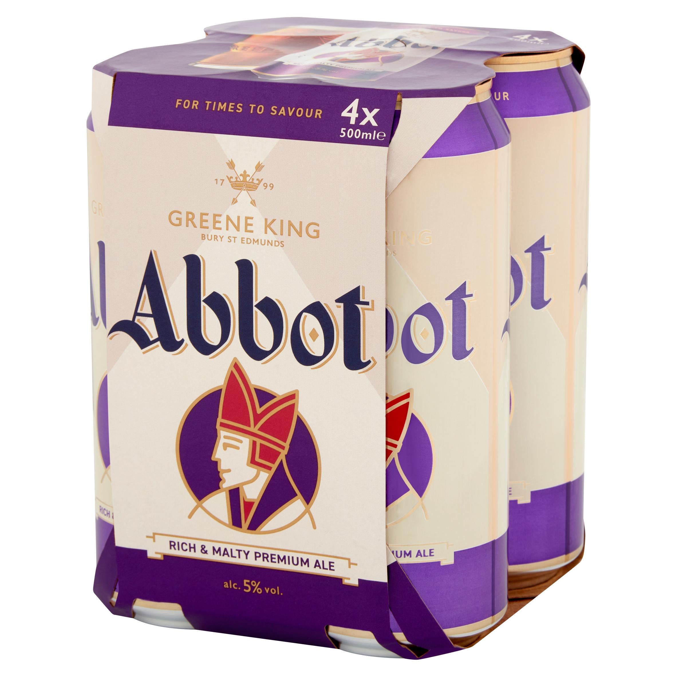 Greene King Abbot Ale Beer Cans 4x500ml