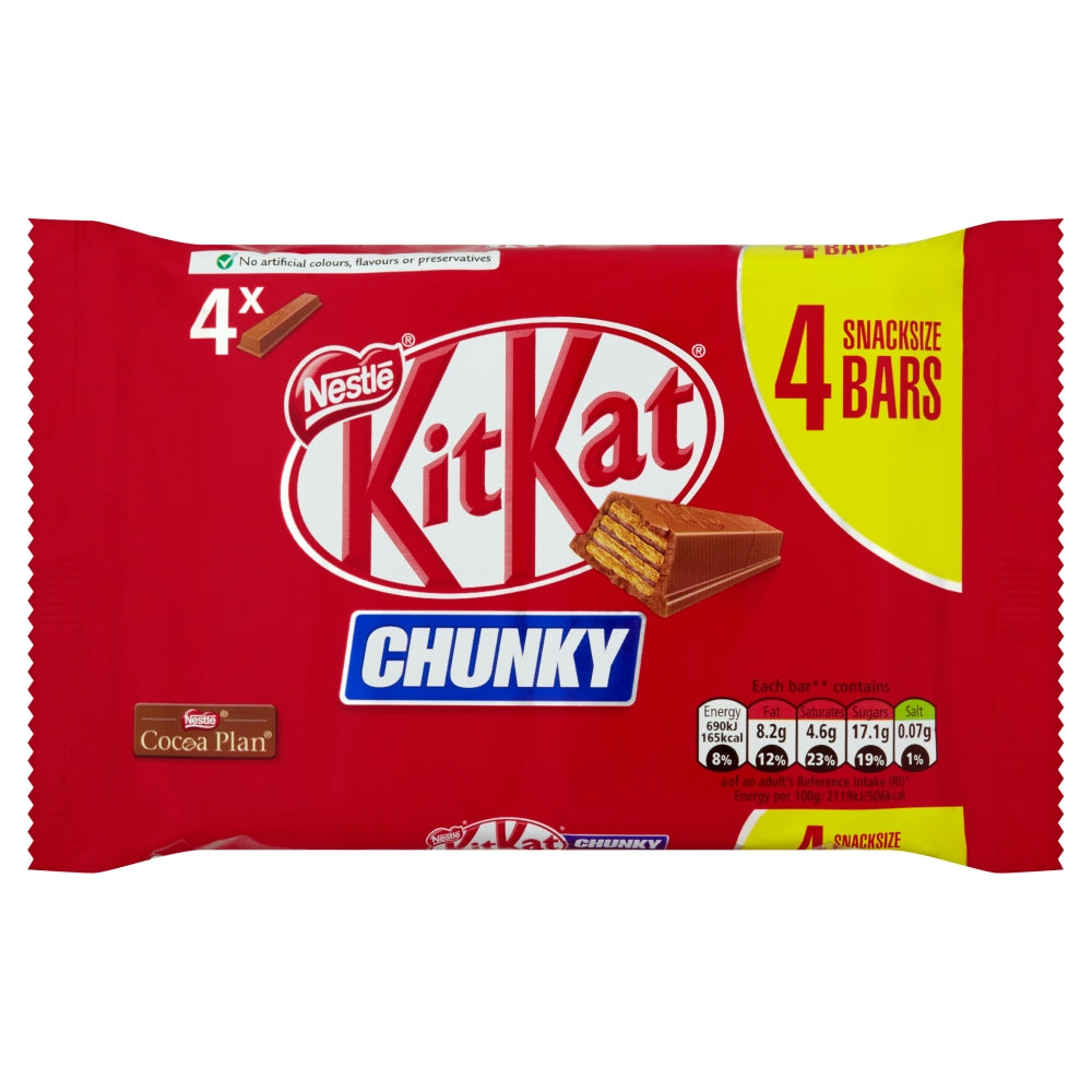 KitKat Chunky Milk Chocolate Bar Multipack 4 Pack