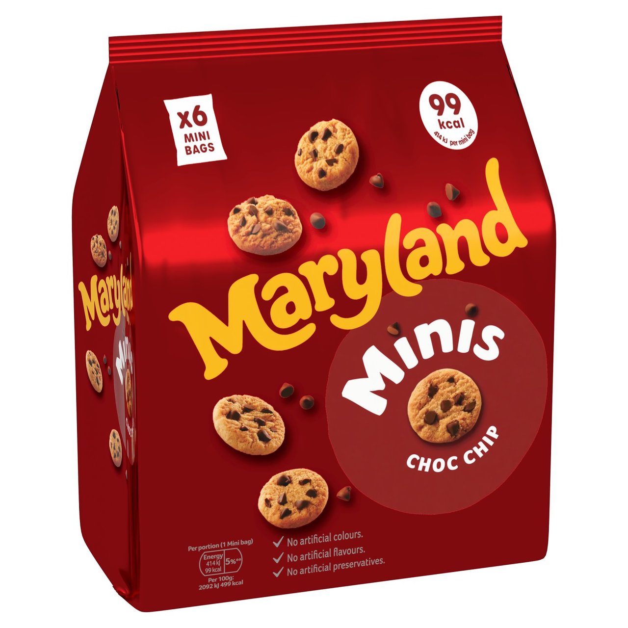 Maryland Minis Chocolate Chip 6 Multipacks Cookies 118.8g
