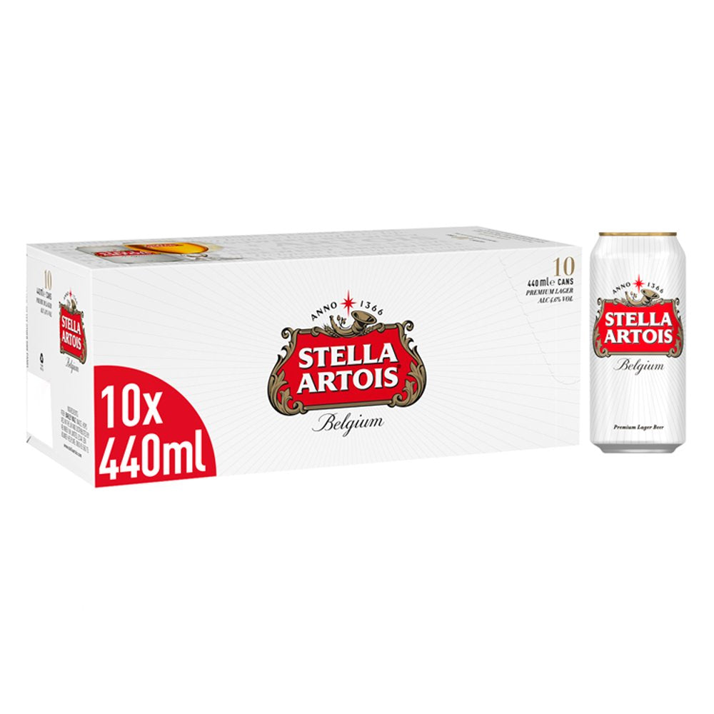 Stella Artois Belgium Premium Lager Beer 10 x 440ml