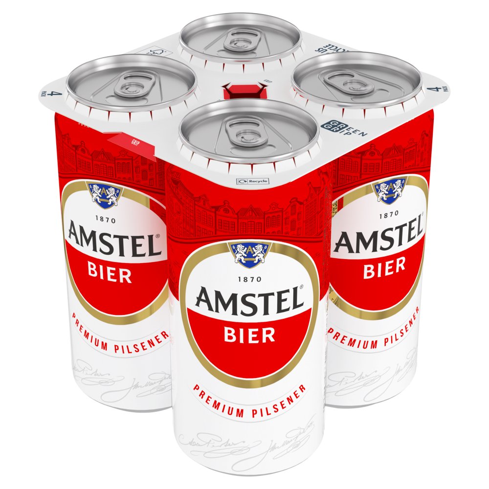 Amstel Lager Beer Cans 4 x 440ml