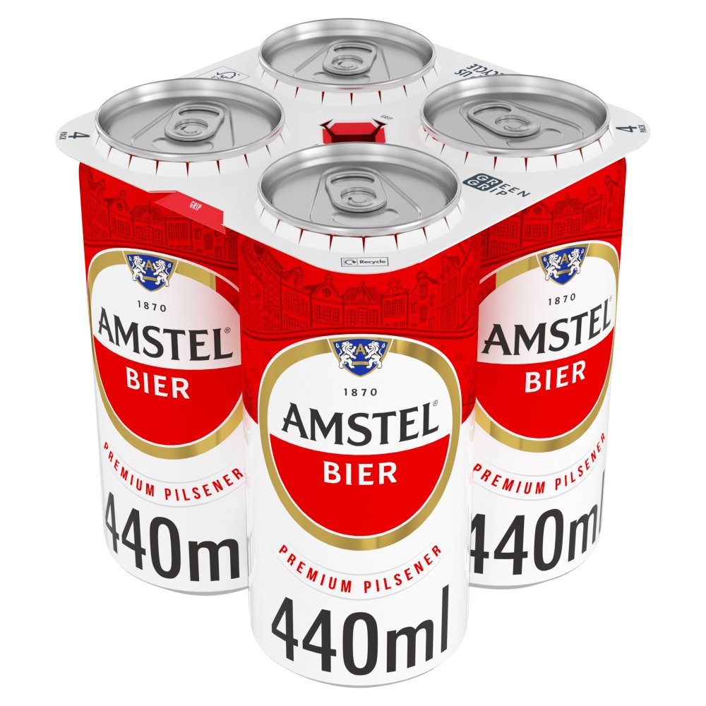 Amstel Lager Beer Cans 4 x 440ml