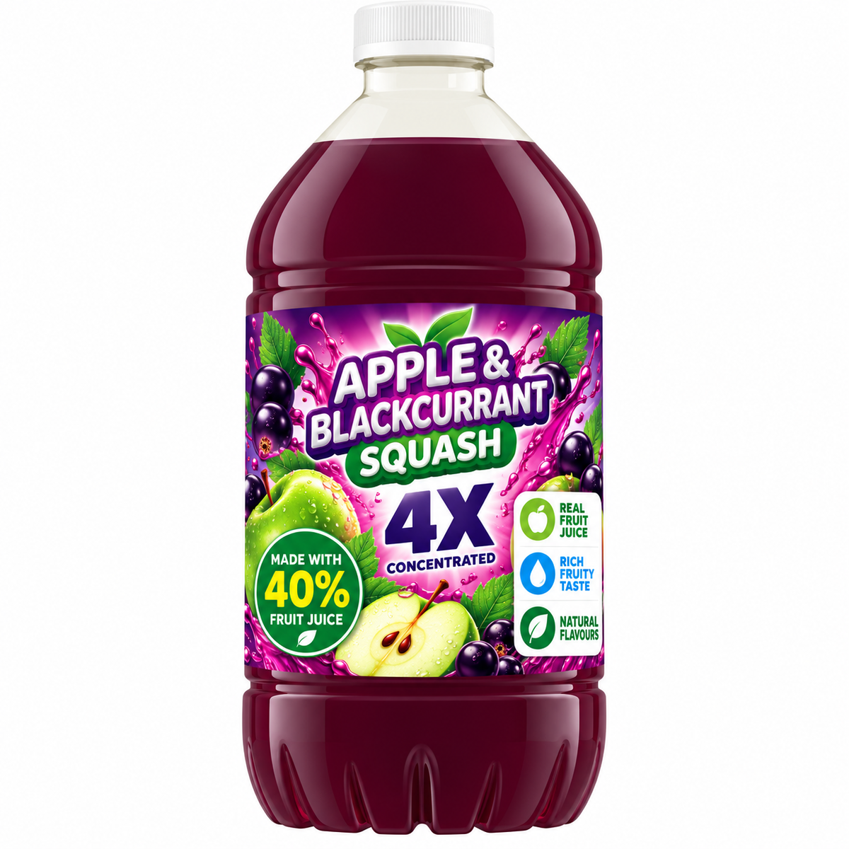 Apple & Blackcurrant Squash 750ml