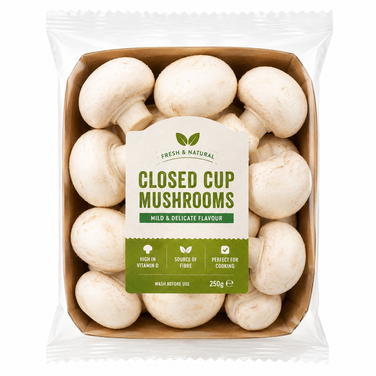 Closed Cup White Mushrooms 400g