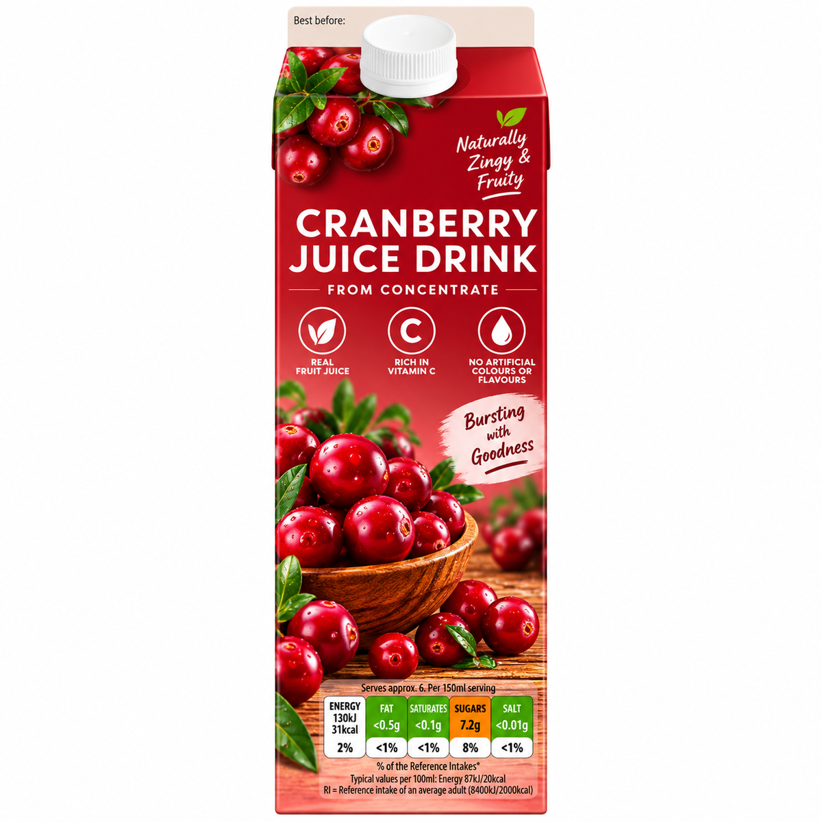 Cranberry Juice Drink 1 Litre