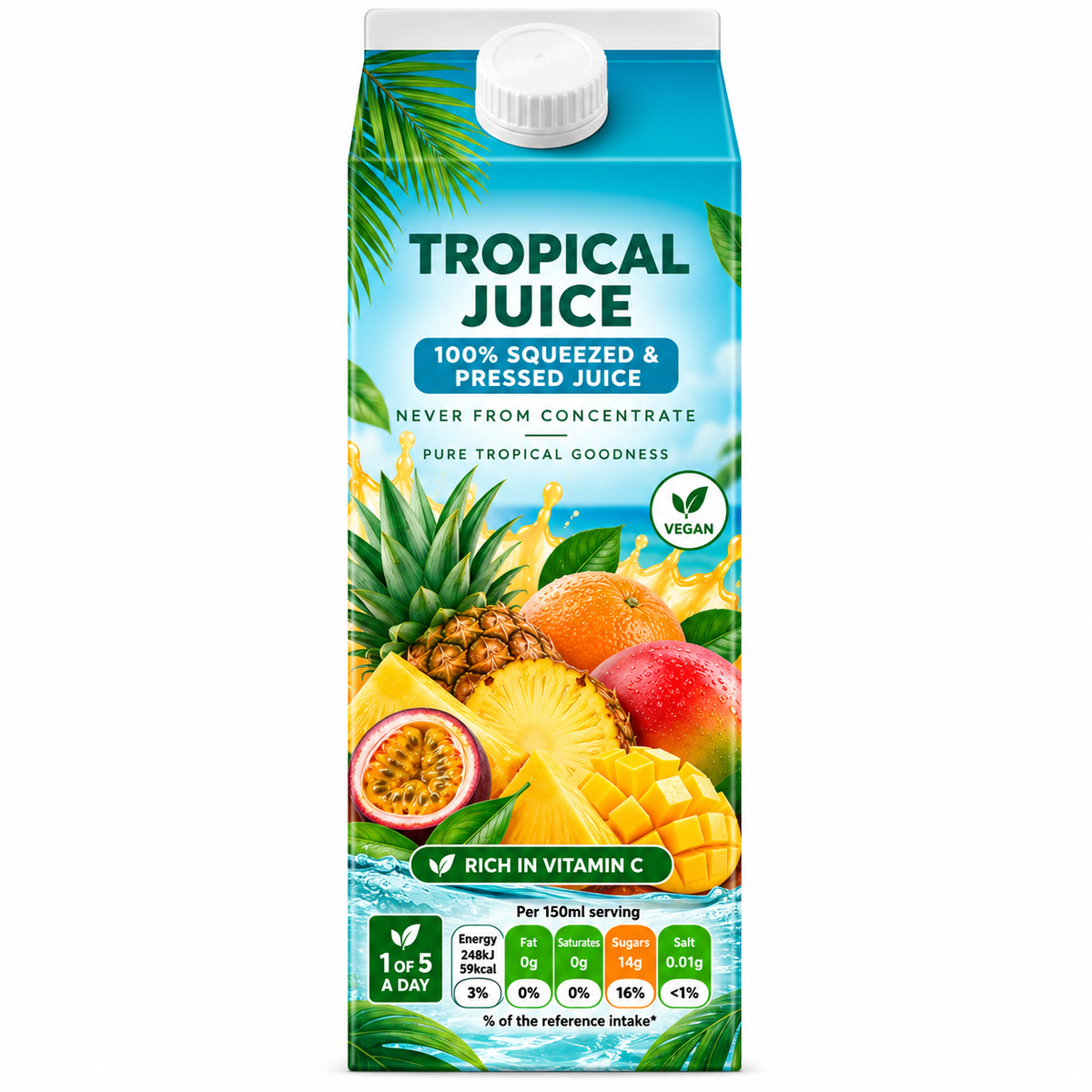 Tropical Juice Not From Concentrate 1 Litre