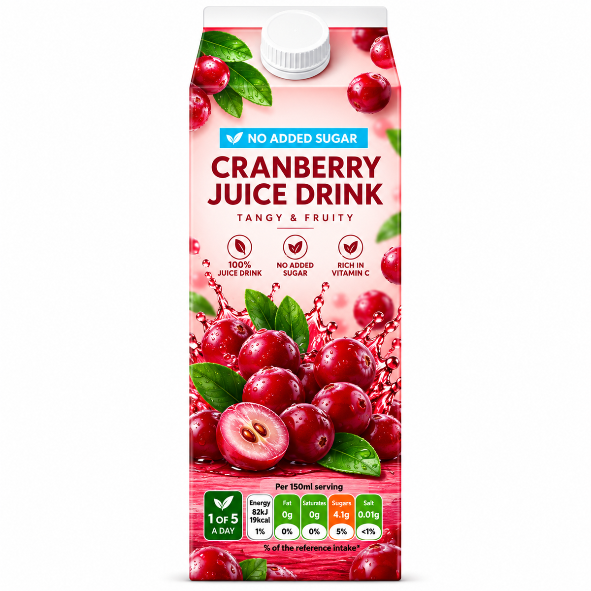Cranberry Juice Drink No Added Sugar 1 Litre
