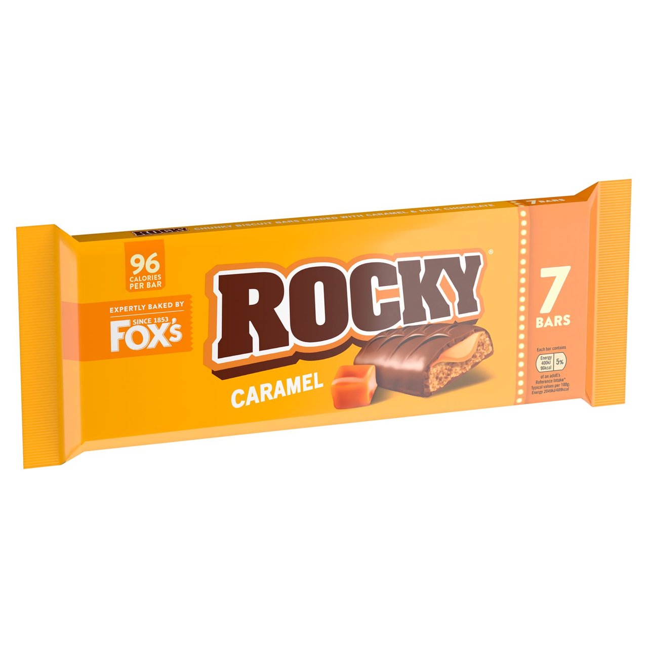 Fox's Biscuits Rocky Caramel Biscuit Bars Multipack 7 Pack 136.5g
