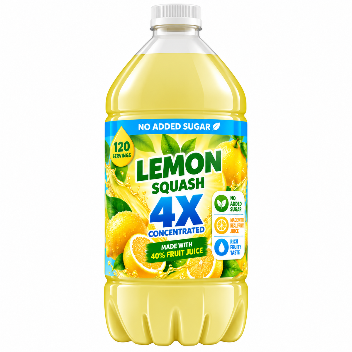 Quadruple Strength Lemon Squash 1.5 Litre