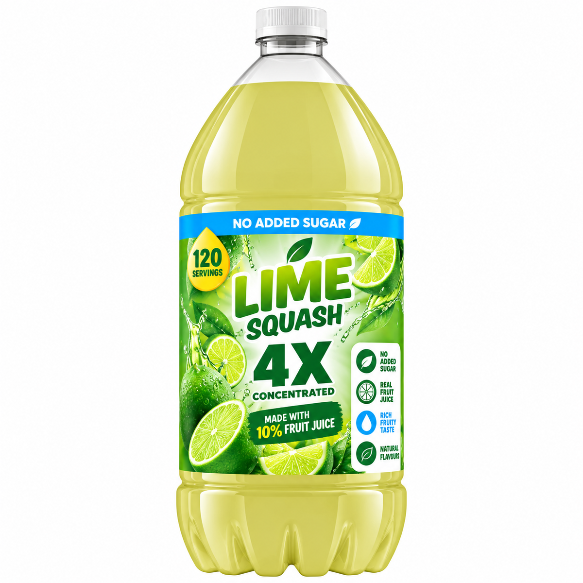 Quadruple Strength Lime Squash 1.5 Litre