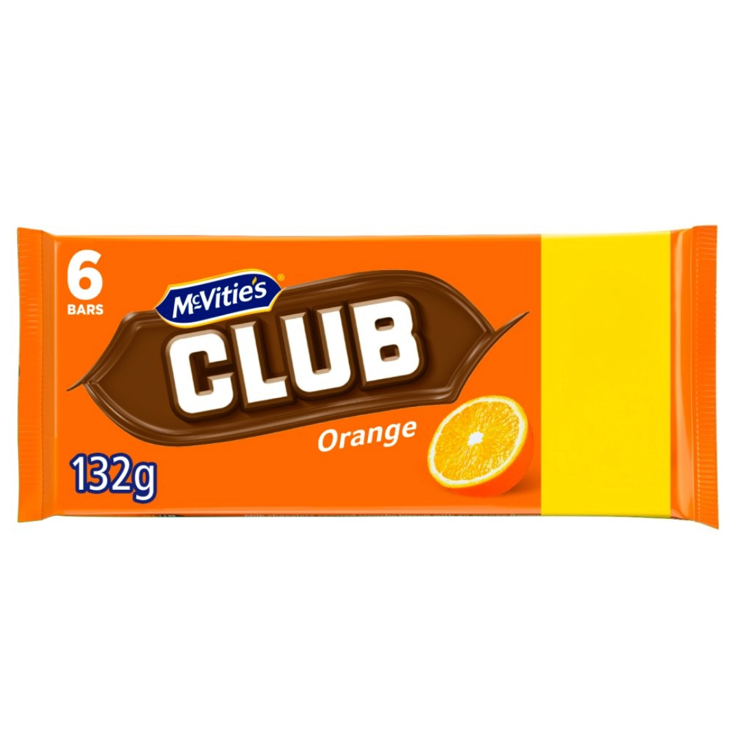 McVitie's Club Orange Biscuit Bars Multipack x6