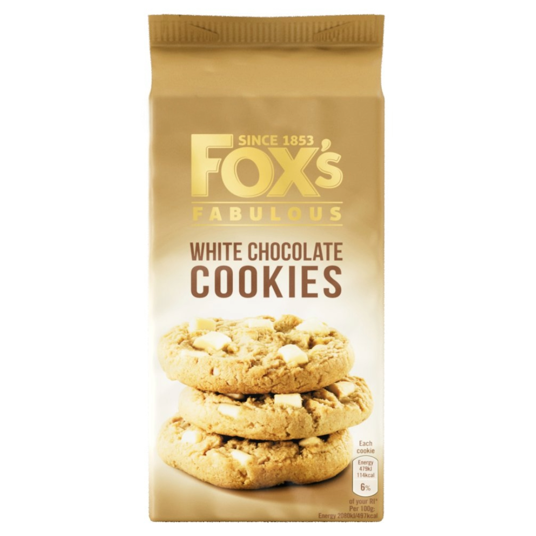 Fox's Chocolatey Biscuits White Chocolate Cookies 180g