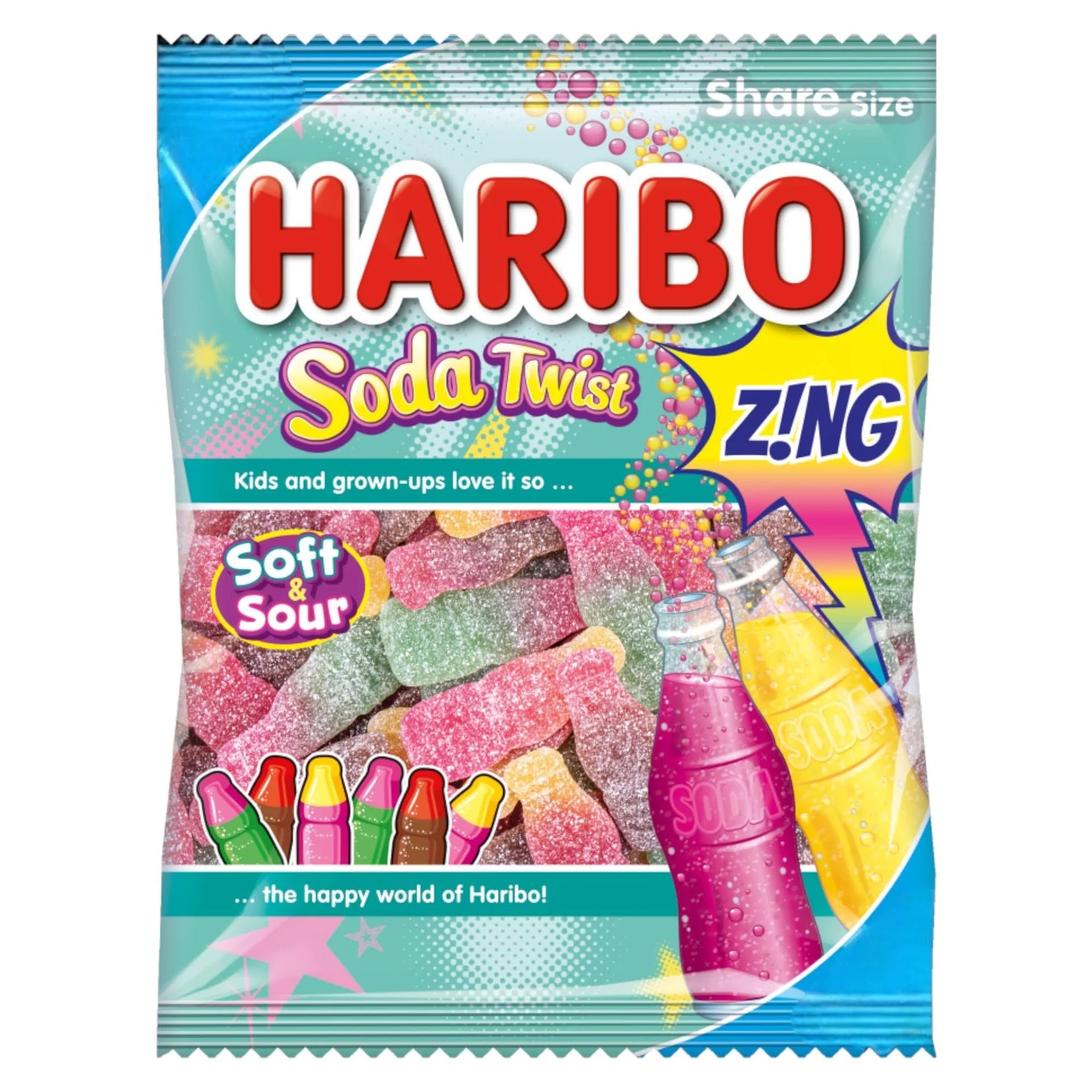 HARIBO Soda Twist Zing Bag 140g