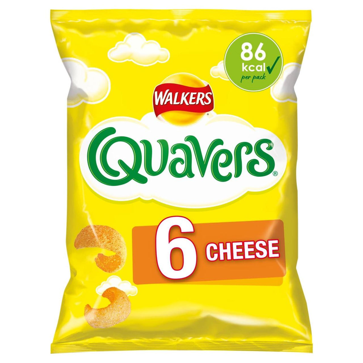 Walkers Quavers Cheese Multipack Crisps Snacks 6x16g - Moo Local