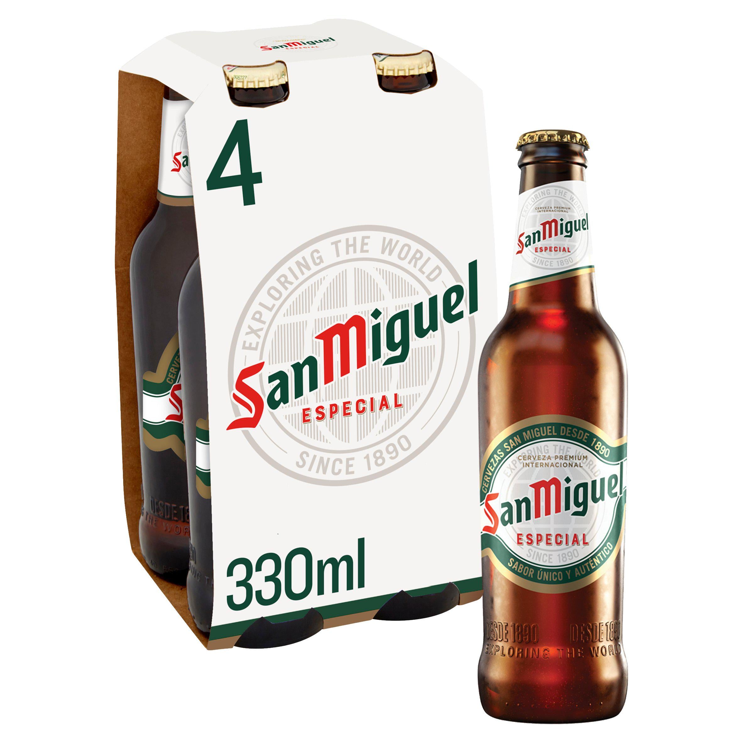 San Miguel Premium Lager Beer Bottles 4x330ml (6697849061465)