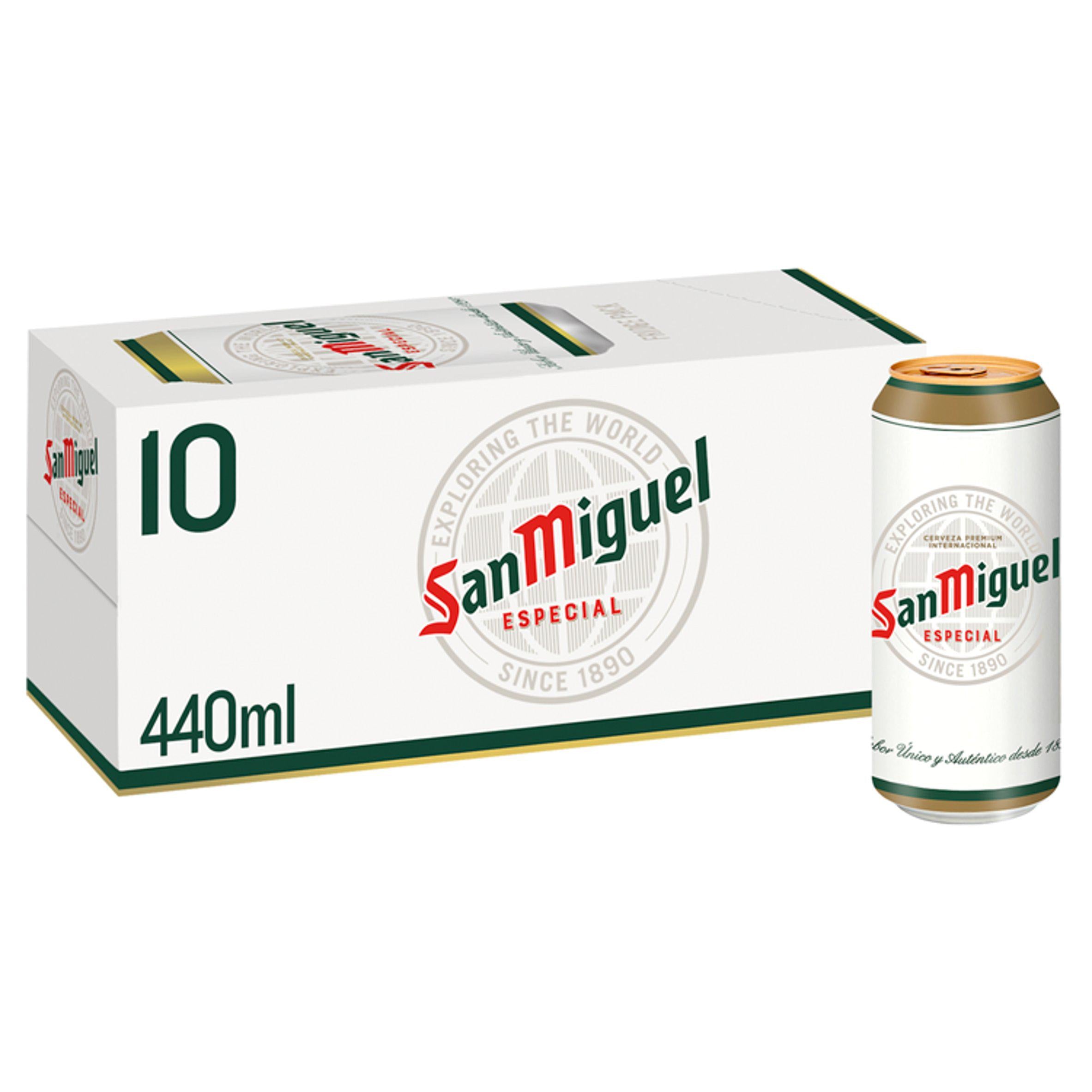 San Miguel Premium Lager Beer 10x440ml - Moo Local