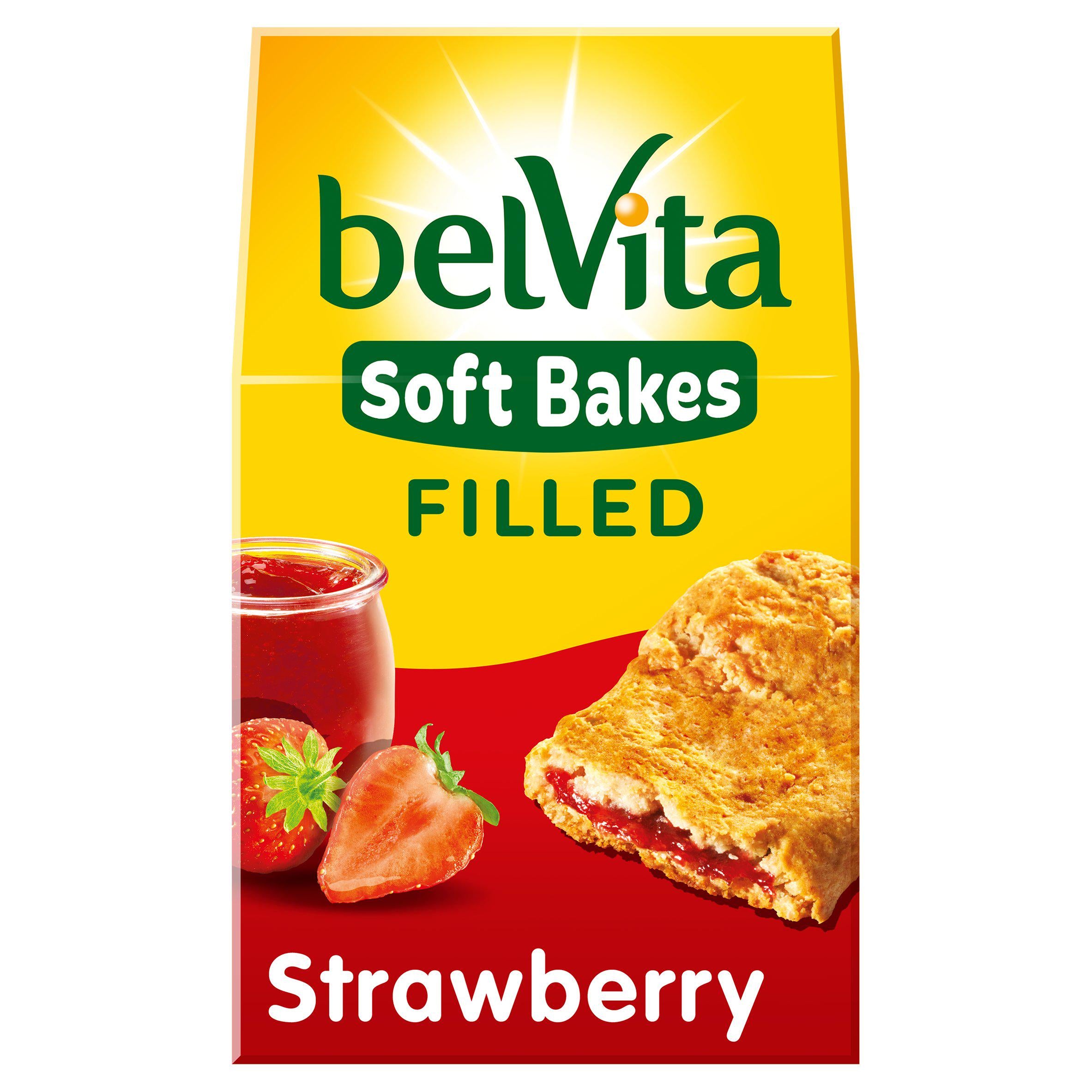 Belvita Breakfast Biscuits Soft Bakes Filled Strawberry Multipack 250g - Moo Local