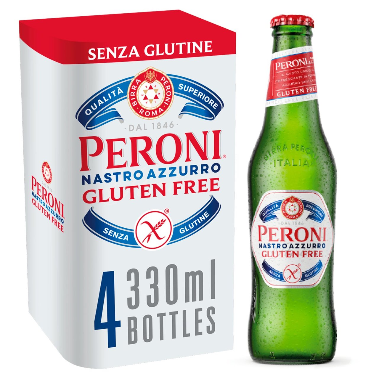 Peroni Nastro Azzurro Lager (Gluten Free) 4x330ml (6697720840281)