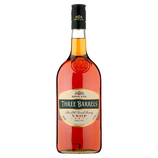 Three Barrels Rare Old French Brandy VSOP 1 Litre - Moo Local