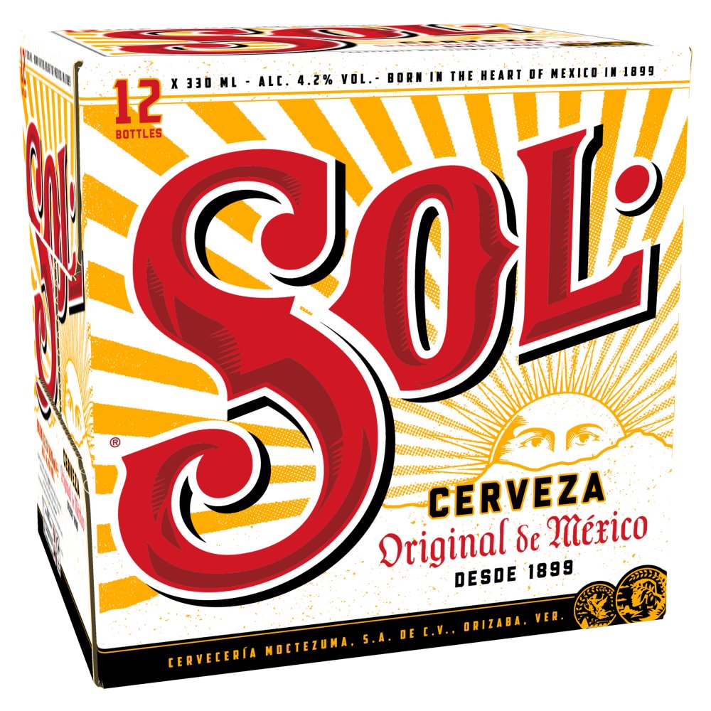 Sol Original Lager Beer Bottles 12 x 330ml (6697812328537)