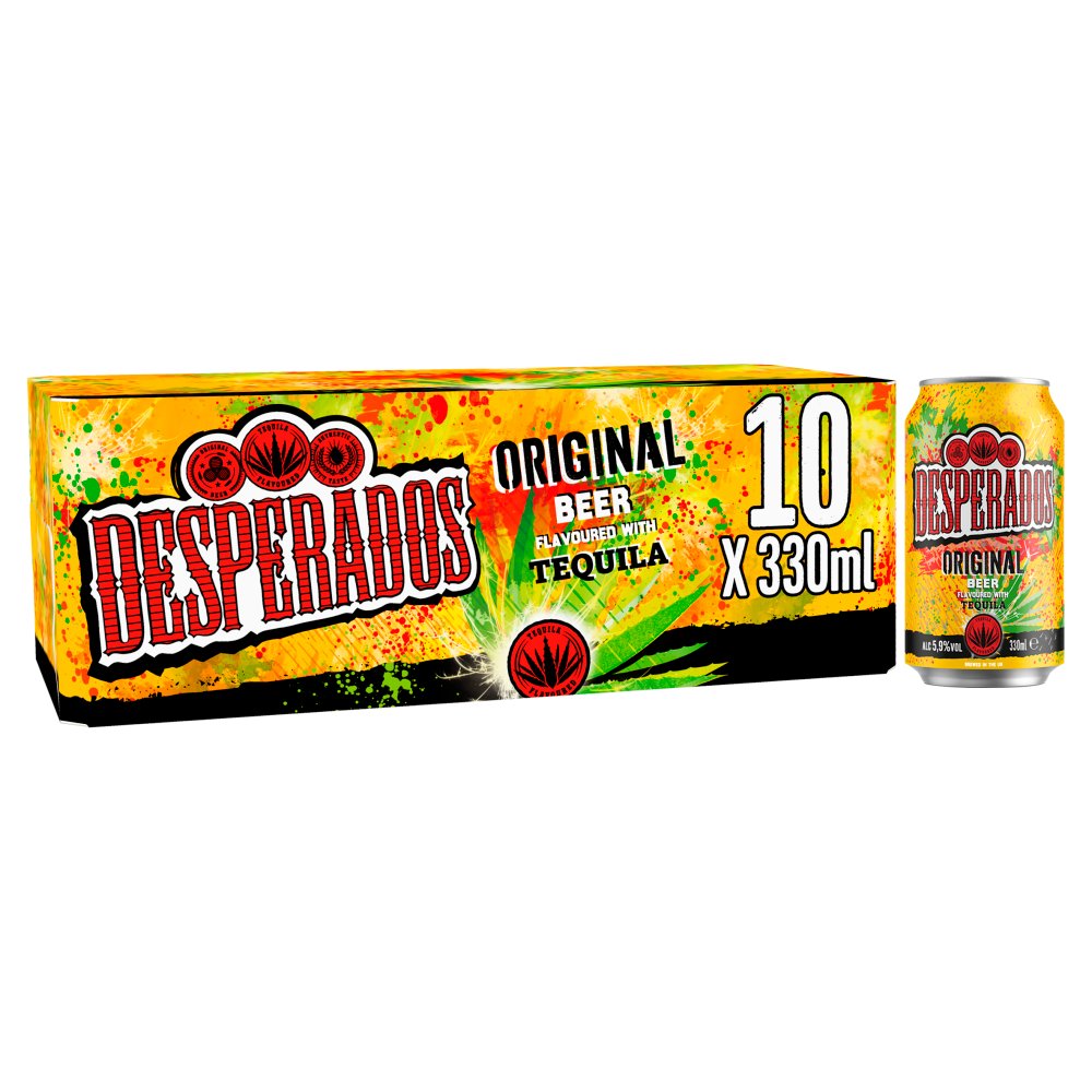 Desperados Tequila Lager Beer Cans 10 x 330ml - Moo Local